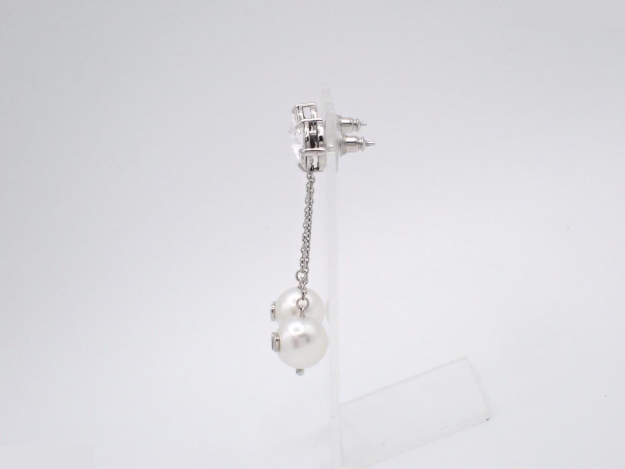 Rhinestone earrings — view 3