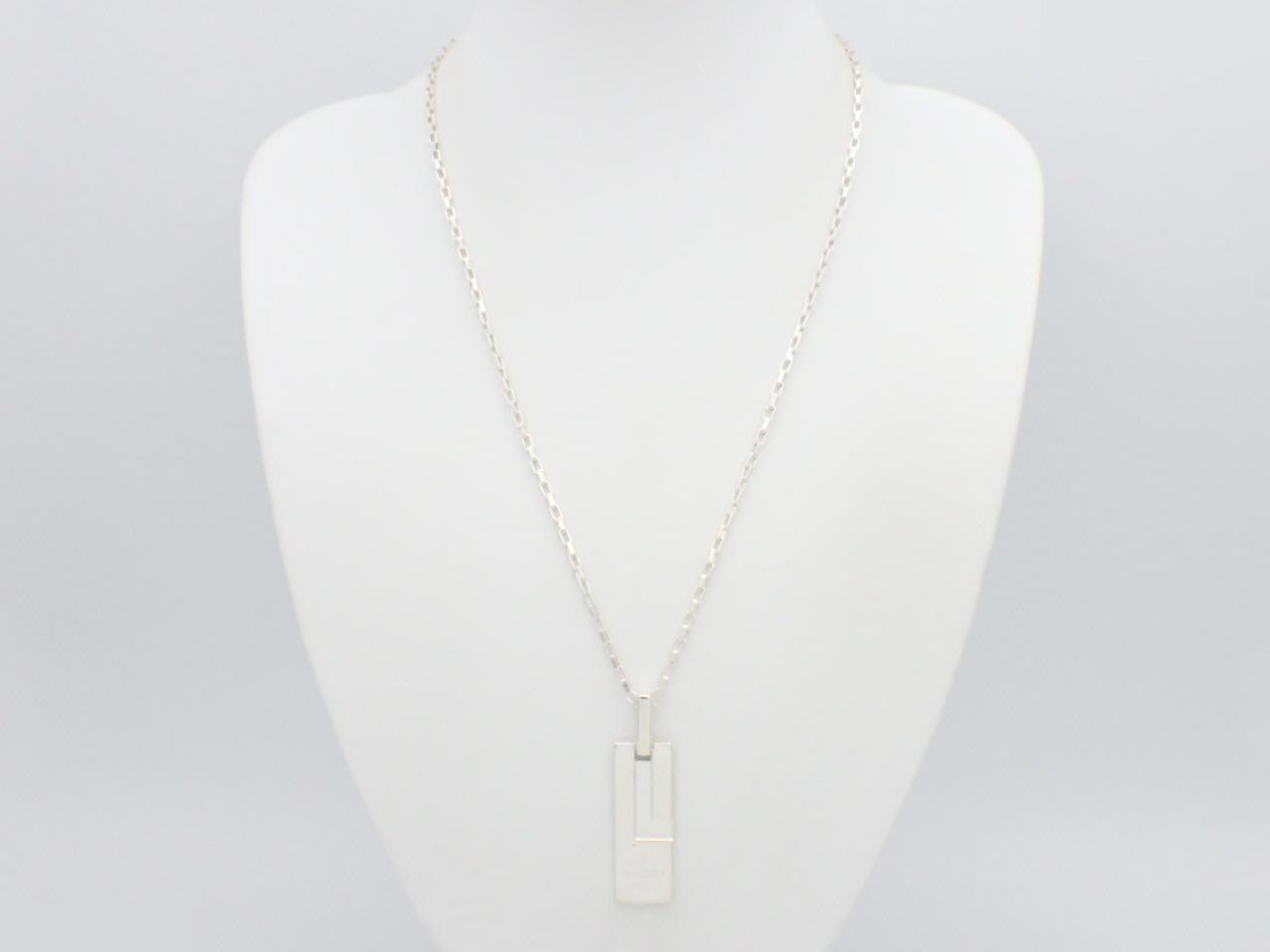 G logo necklace, 925 sterling silver, 17.1g, neck circumference approximately 50cm — view 3