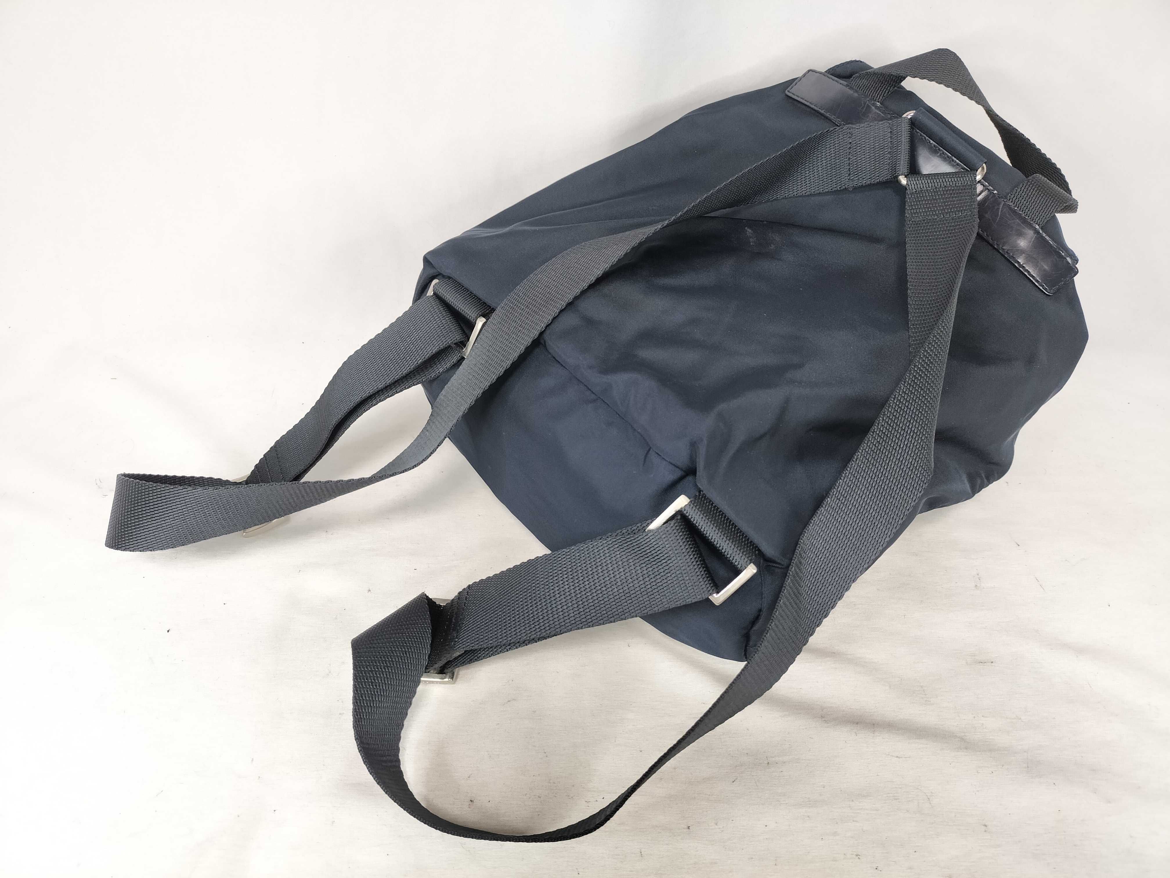 Nylon Backpack, Navy Nylon Backpack — view 3