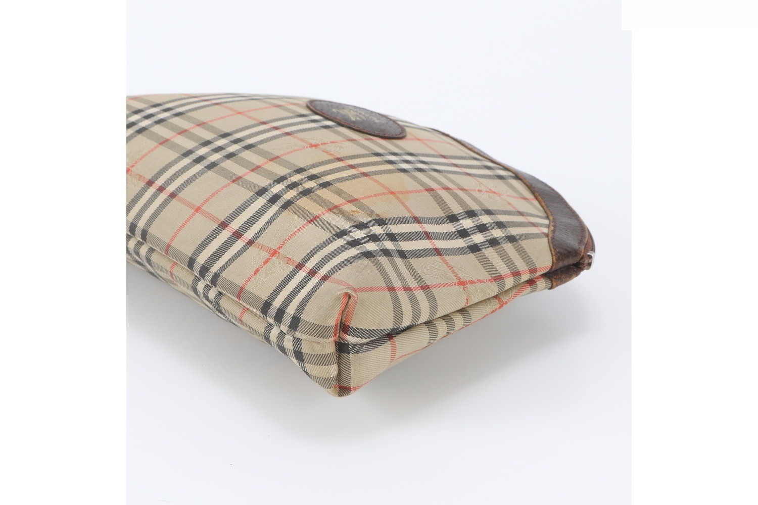 Nova Check Leather Canvas Second Bag Clutch Pouch — view 3