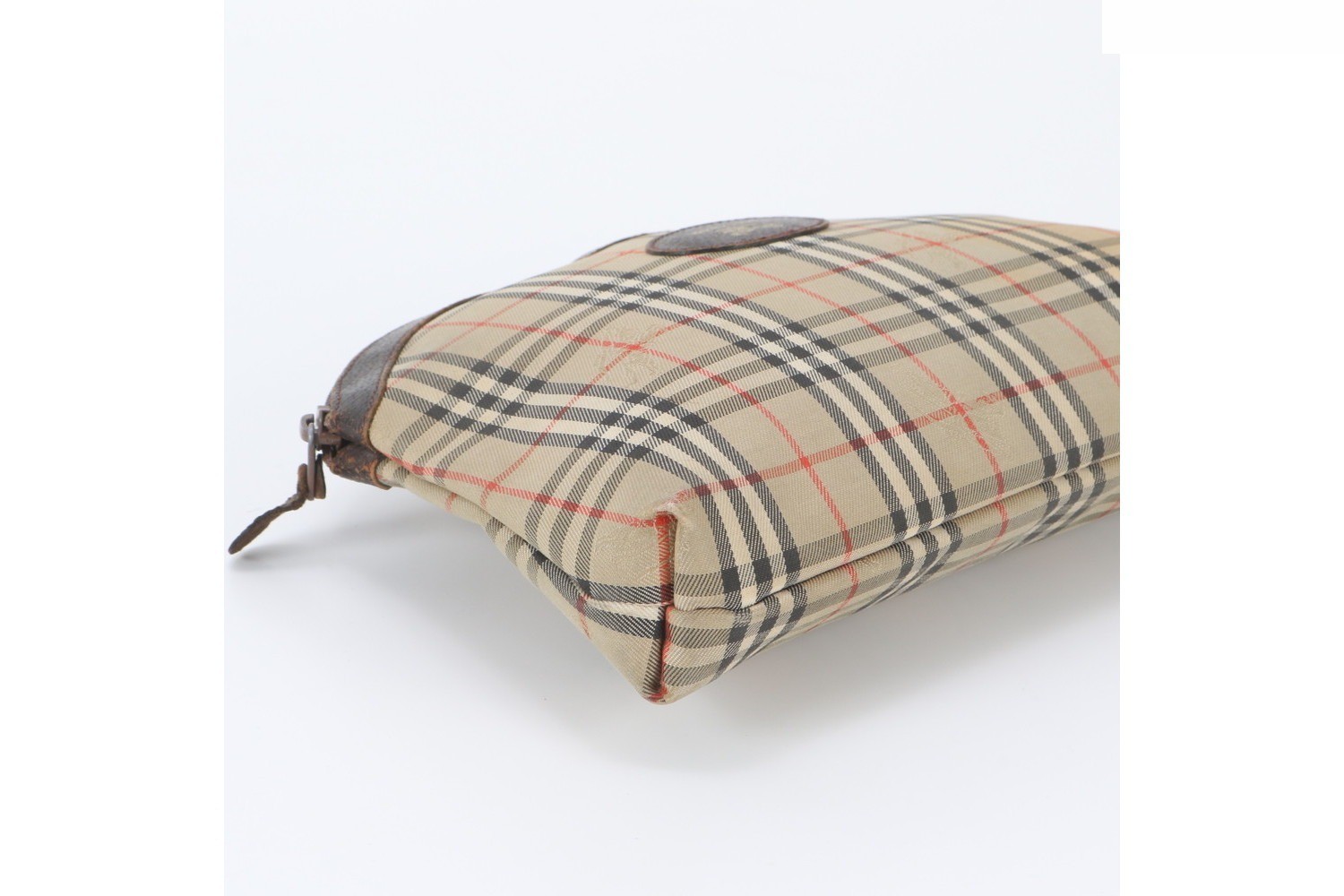 Nova Check Leather Canvas Second Bag Clutch Pouch — view 4