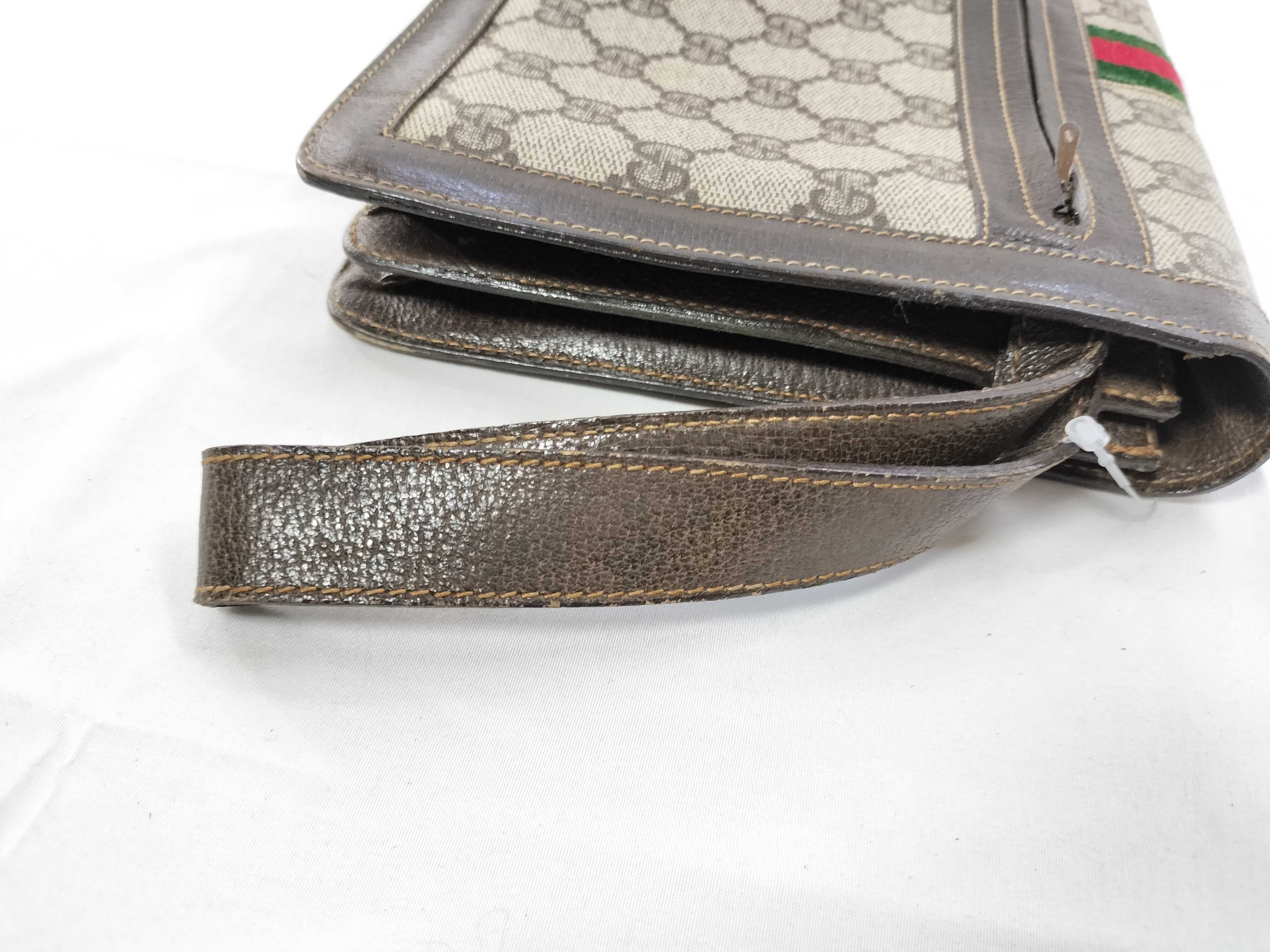GG Canvas Old Gucci Clutch Bag Sherry Line Clutch Bag — view 3