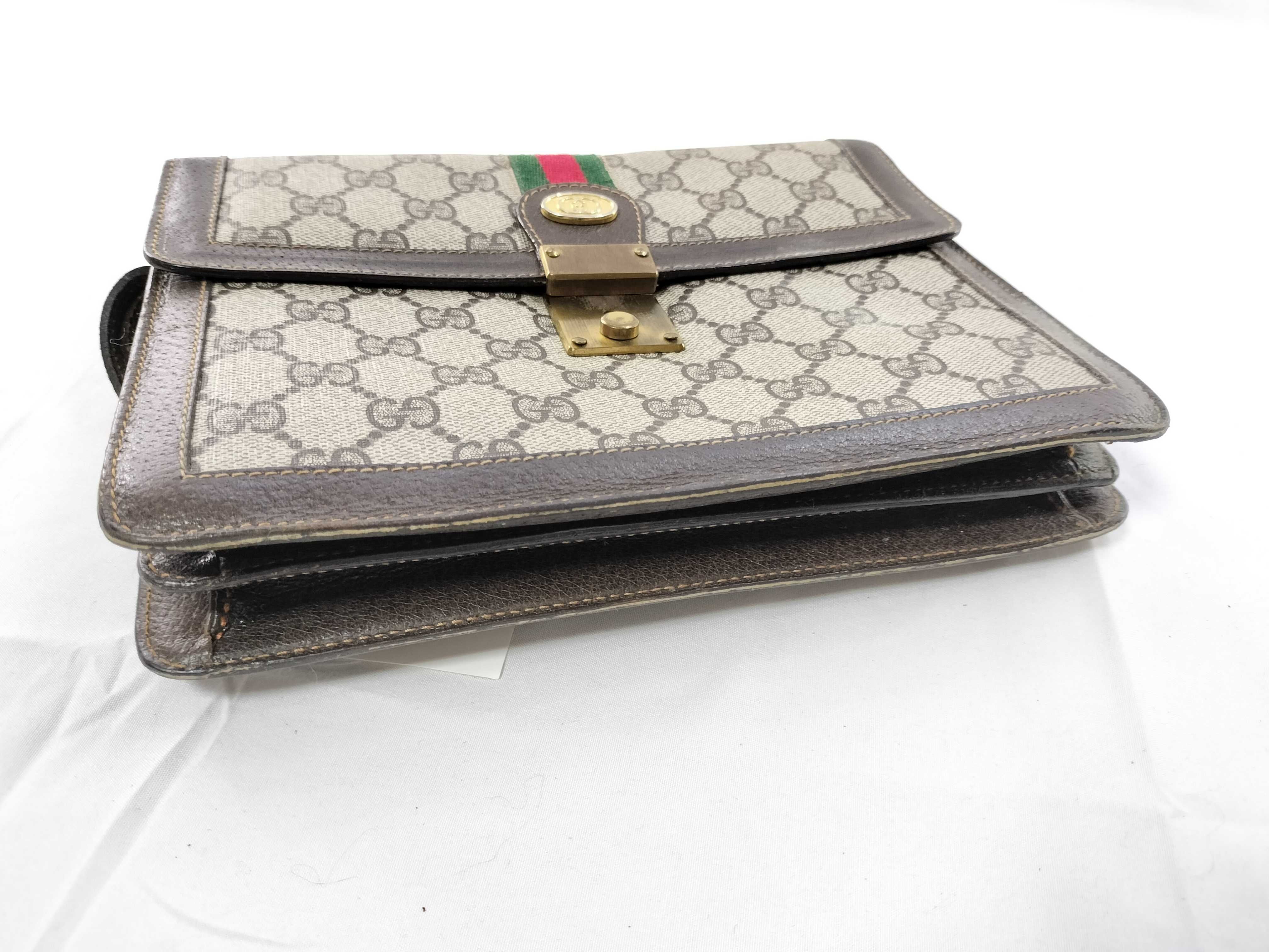 GG Canvas Old Gucci Clutch Bag Sherry Line Clutch Bag — view 6