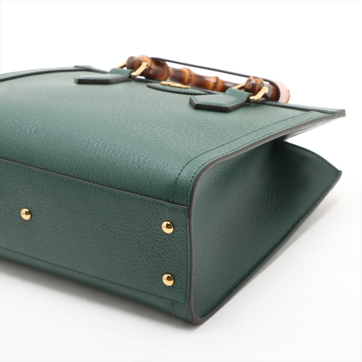 Bamboo Diana Leather 2WAY Handbag Green 702721 — view 3