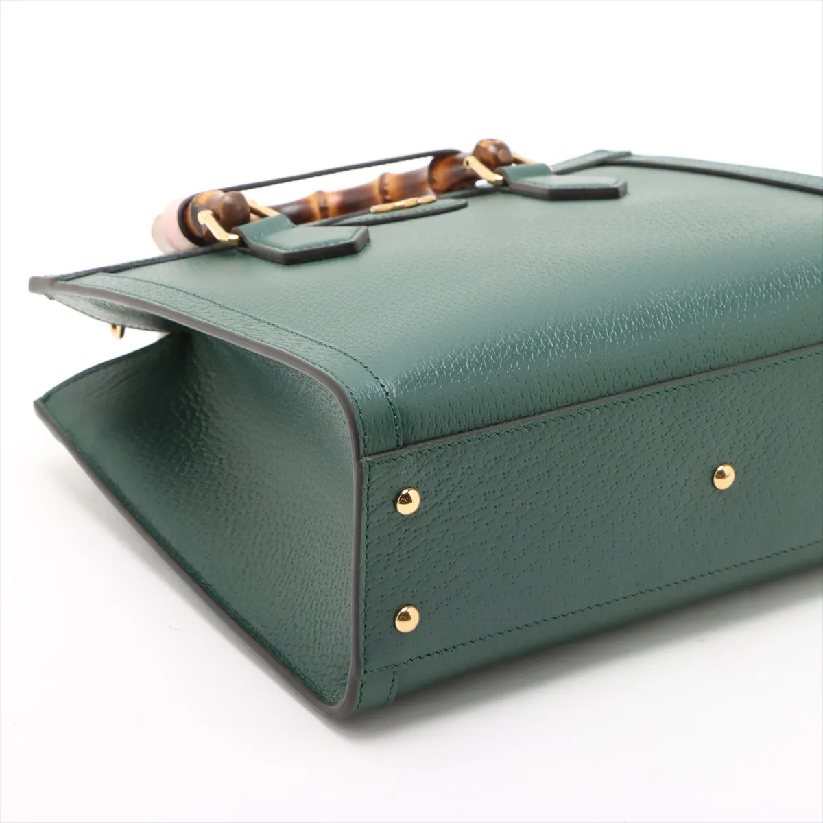 Bamboo Diana Leather 2WAY Handbag Green 702721 — view 4