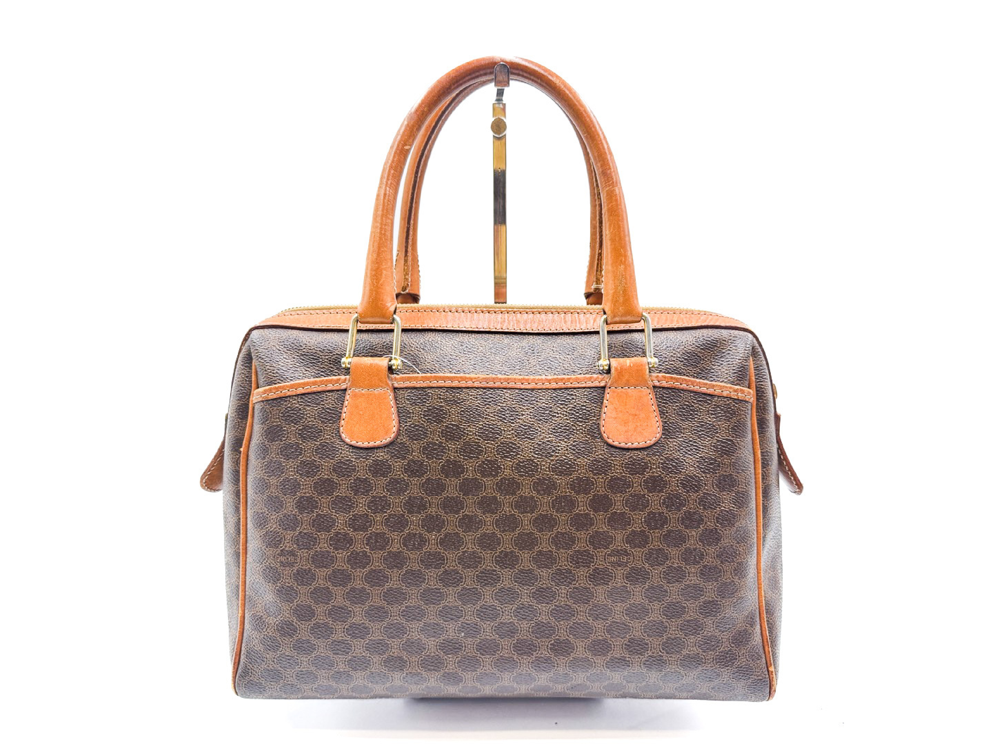 Macadam pattern leather handbag with gold hardware — view 2