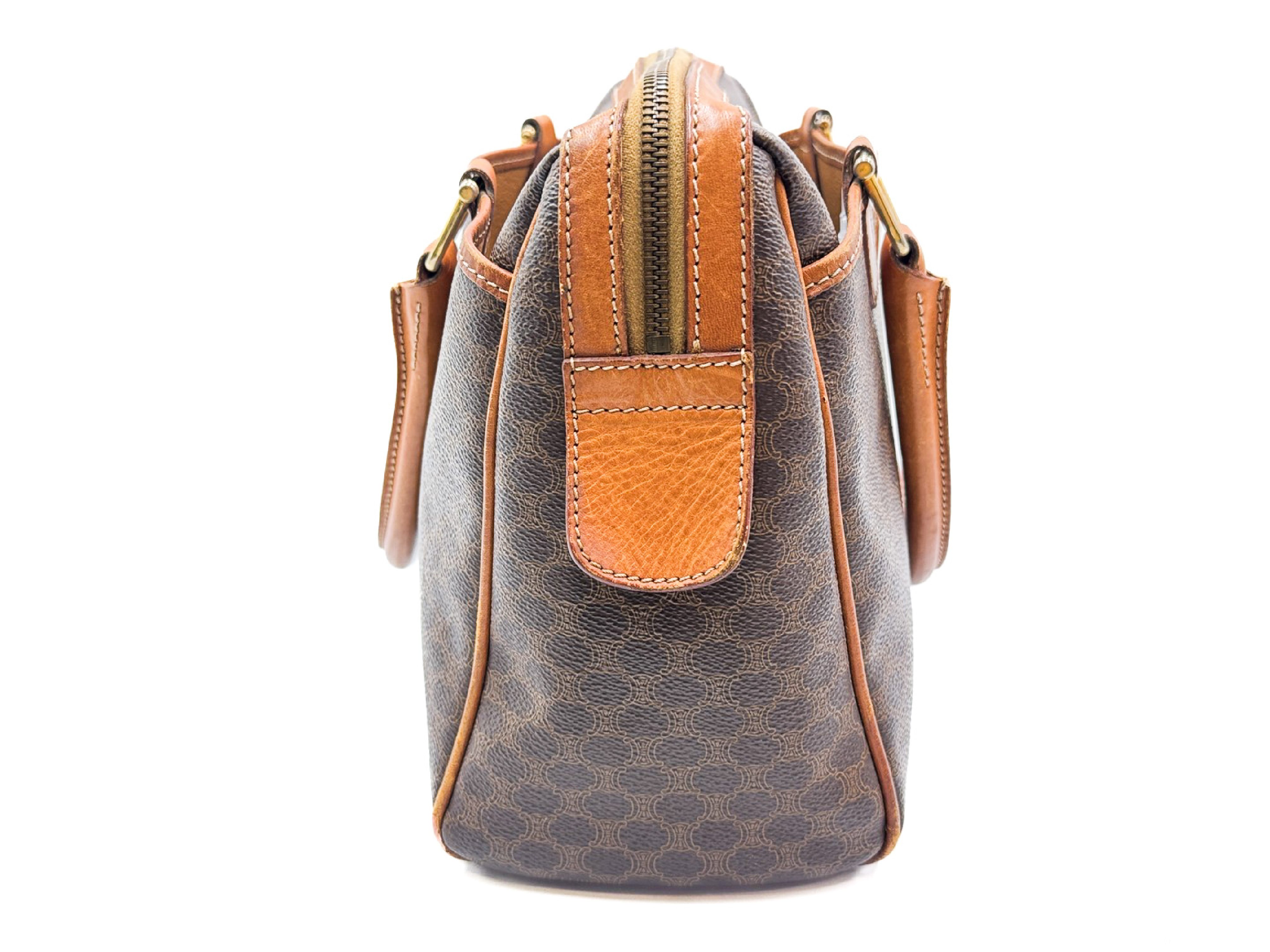 Macadam pattern leather handbag with gold hardware — view 8