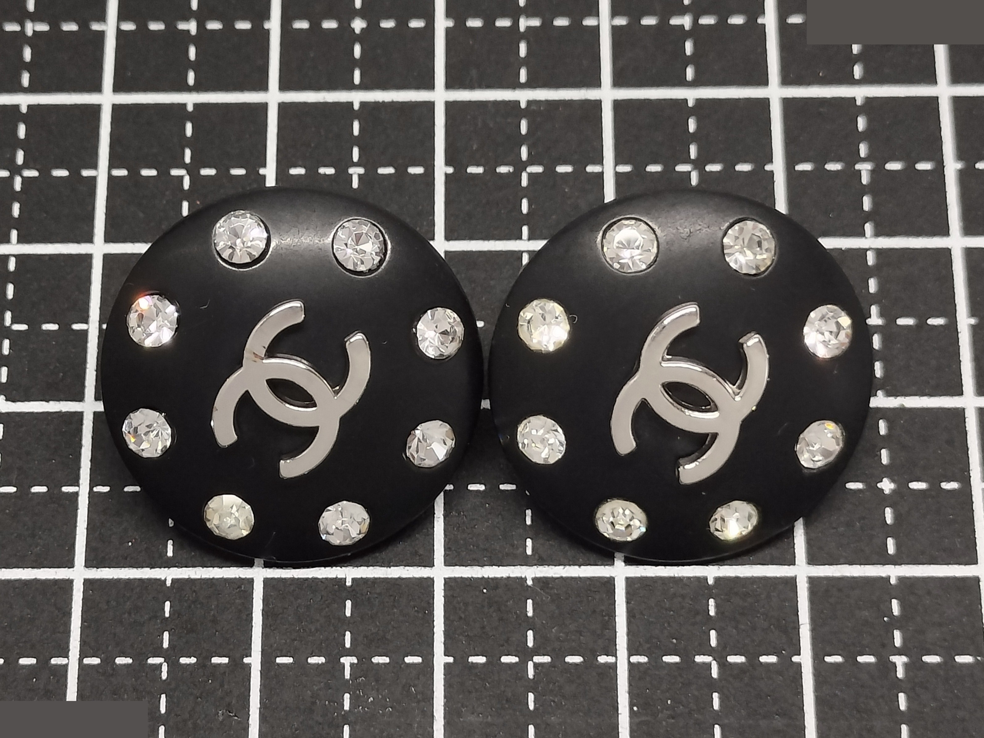 Coco Rhinestone Black Earrings — view 7