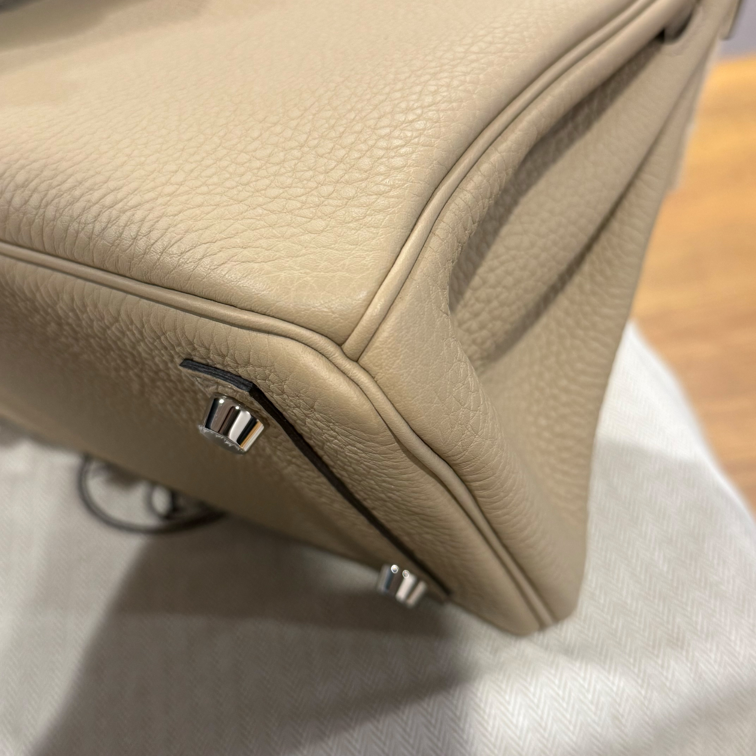 Birkin25 Trench Togo PHW K Stamp Handbag — view 6
