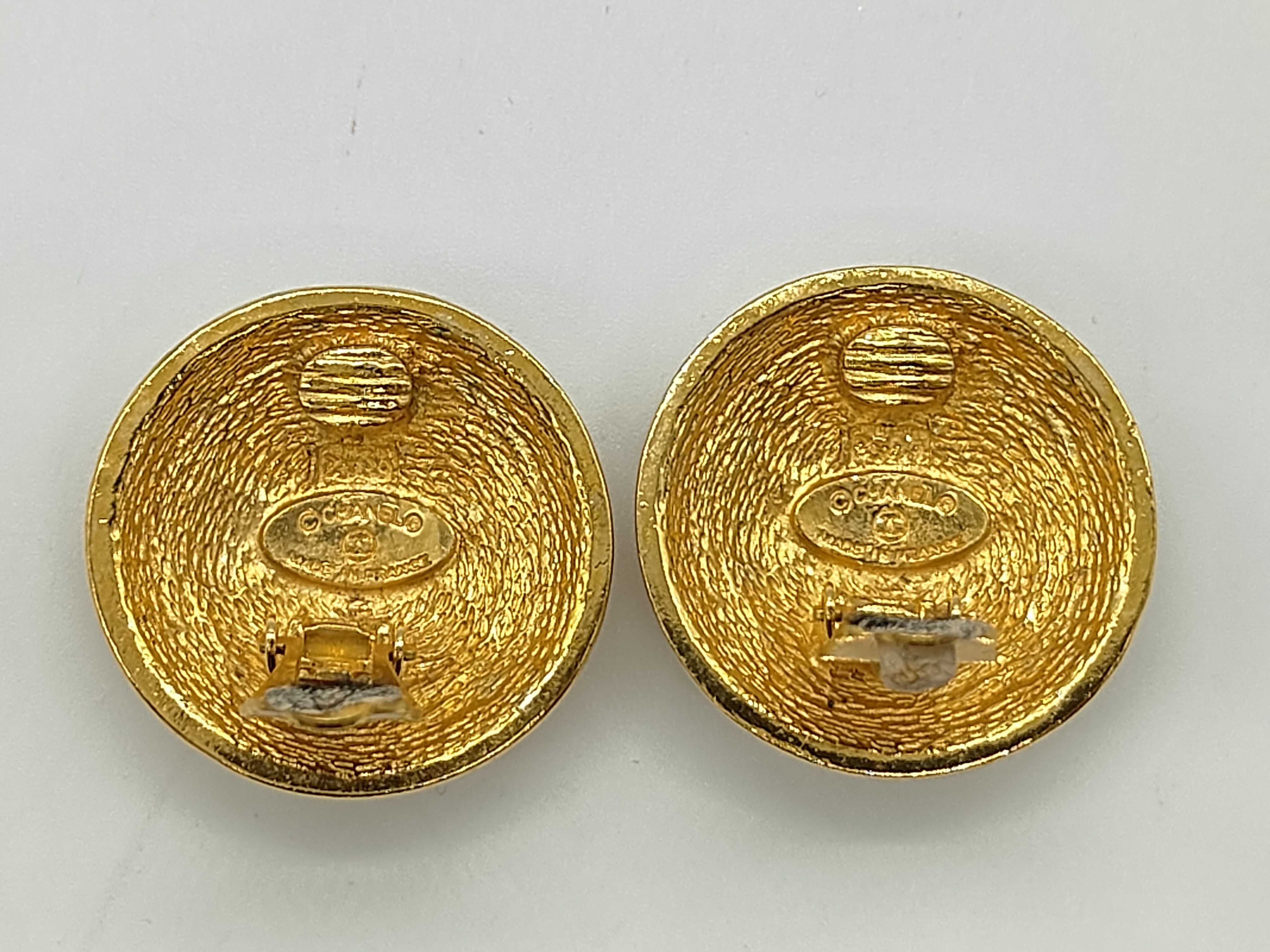 Coco Mark Quilted Round Earrings — view 2