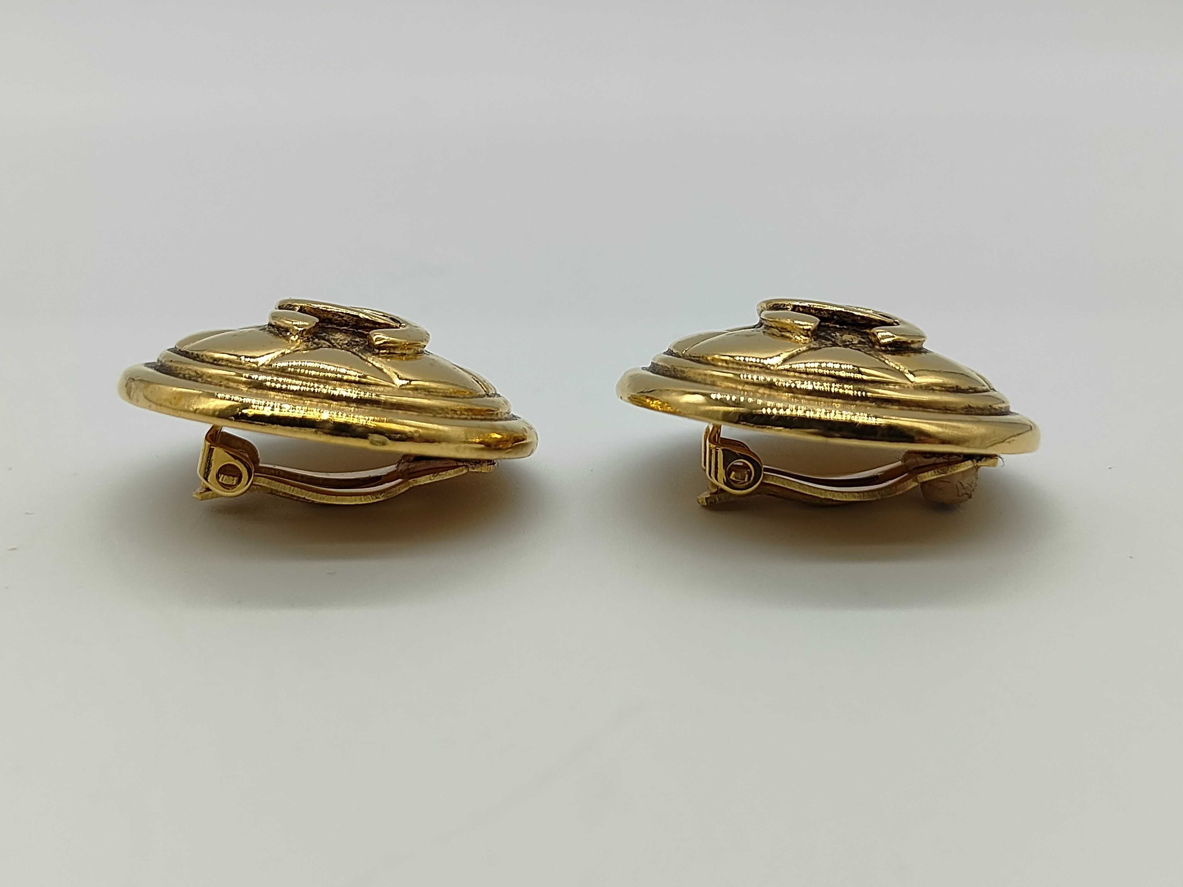 Coco Mark Quilted Round Earrings — view 3
