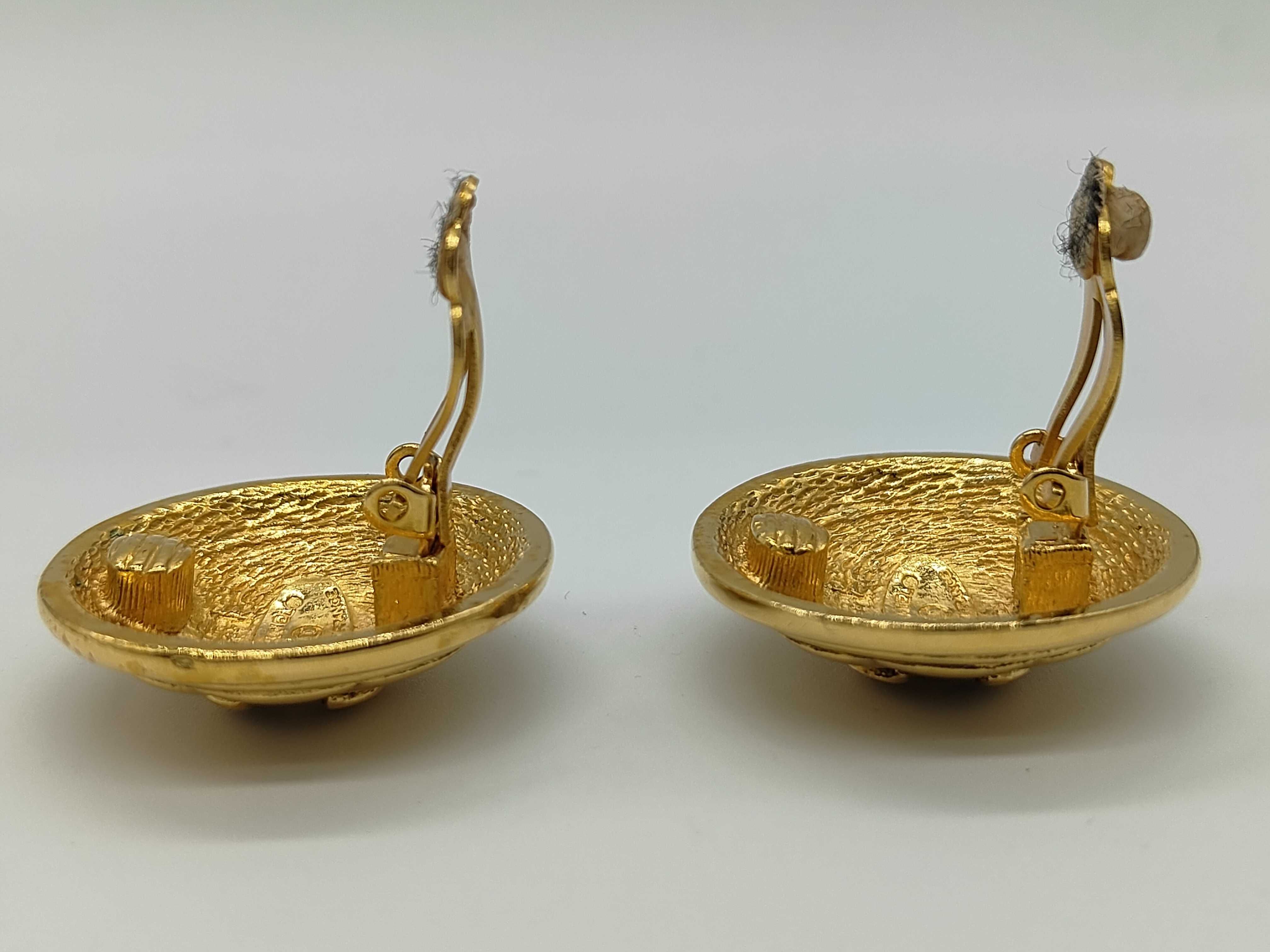 Coco Mark Quilted Round Earrings — view 4
