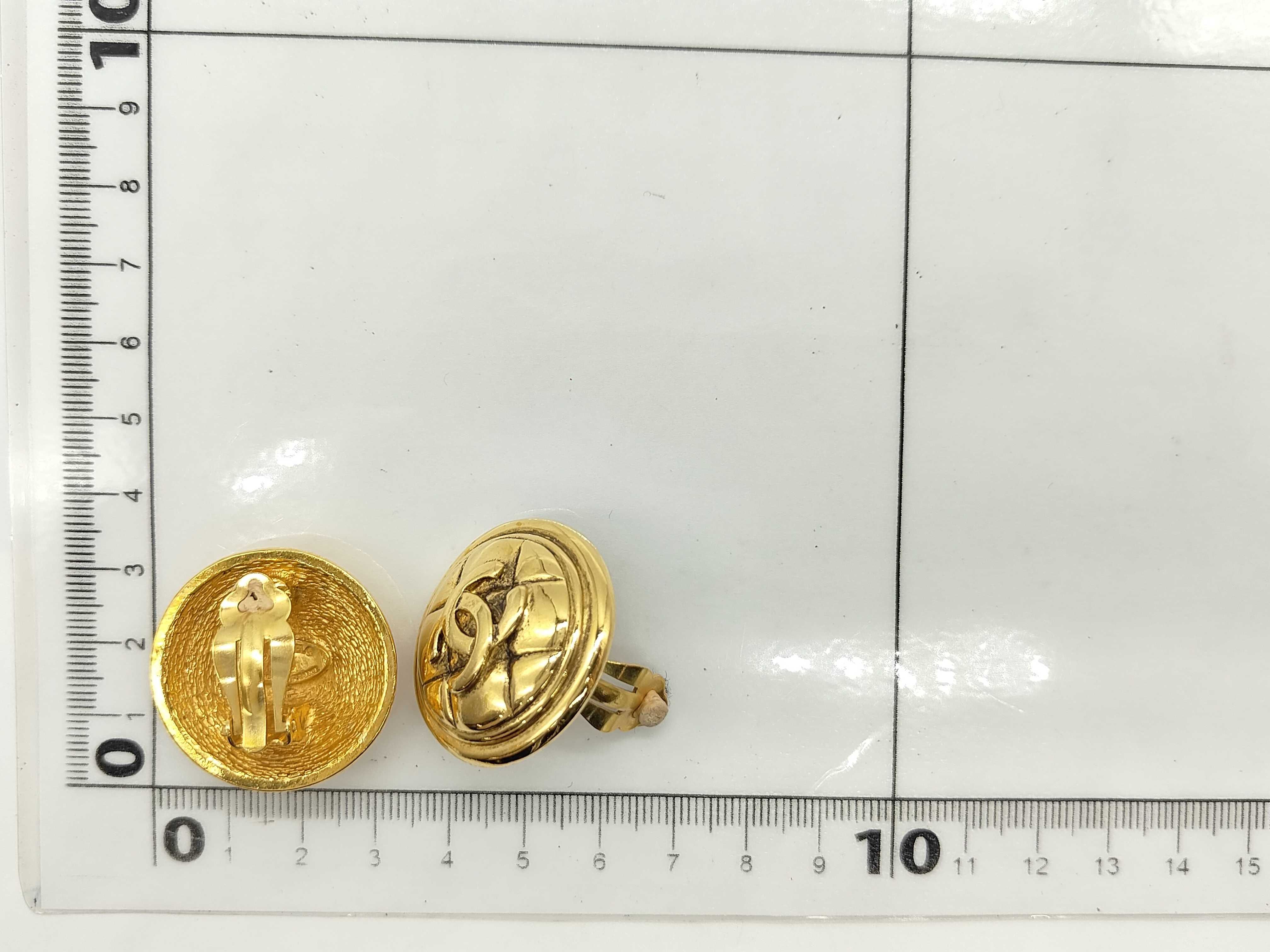 Coco Mark Quilted Round Earrings — view 6
