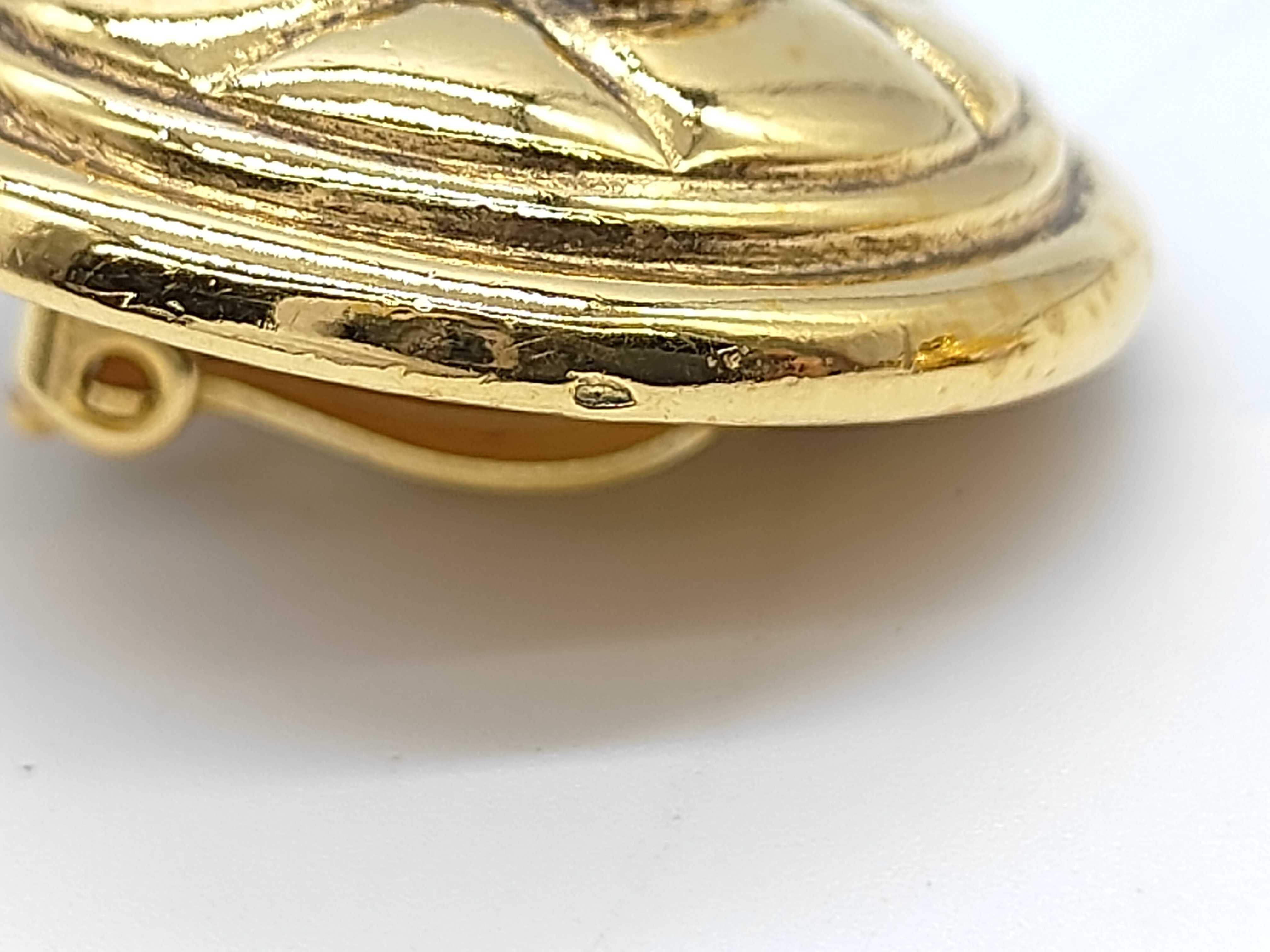 Coco Mark Quilted Round Earrings — view 9