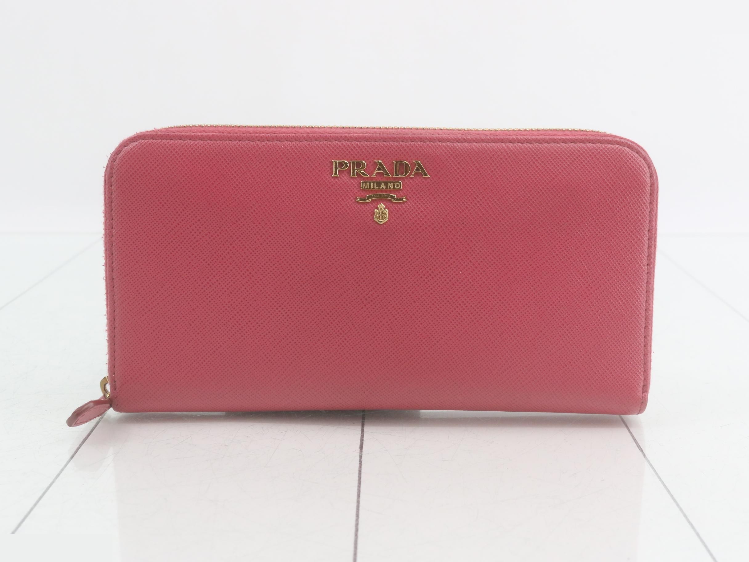 Long wallet, Saffiano leather, pink