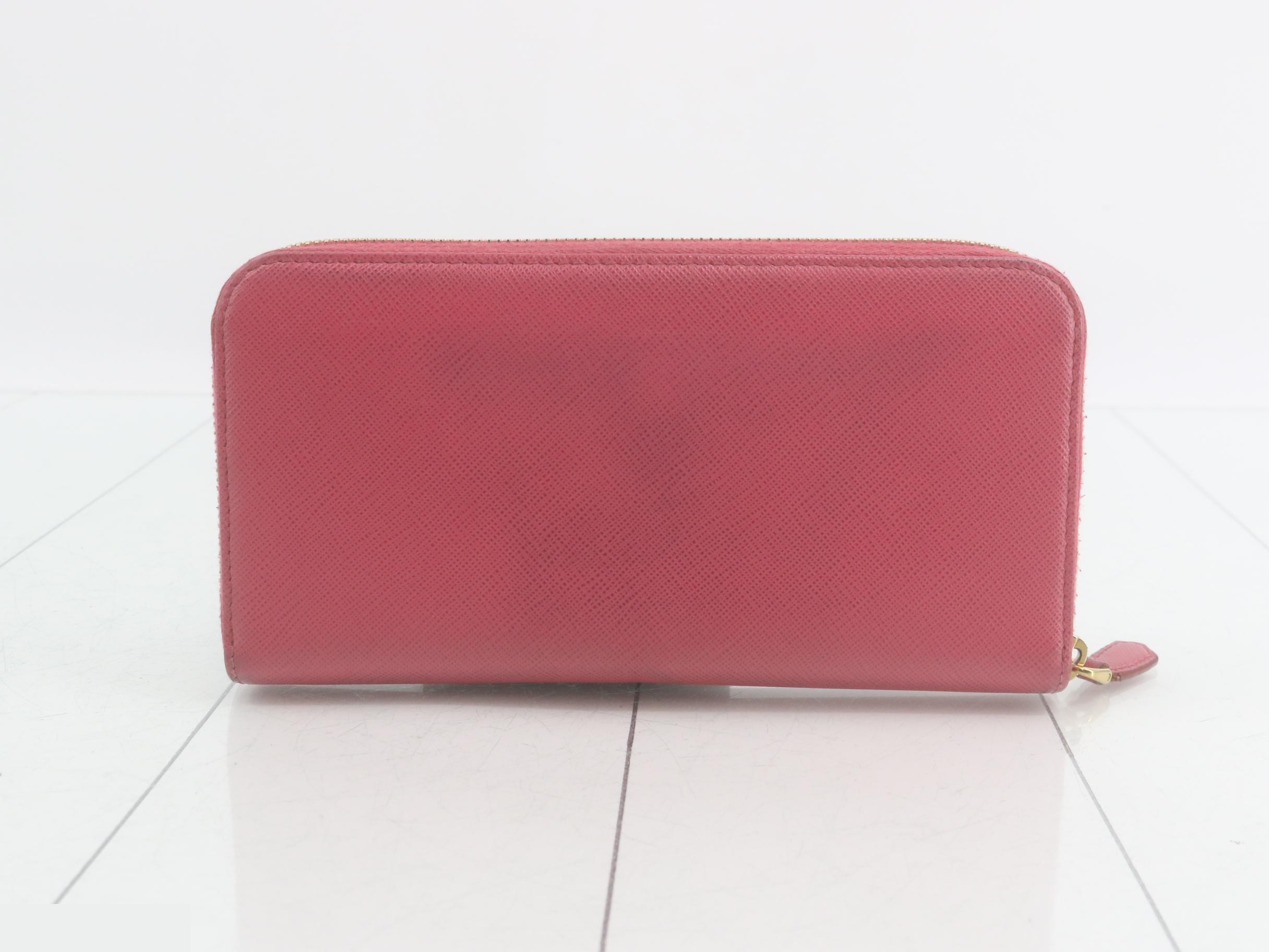 Long wallet, Saffiano leather, pink — view 2