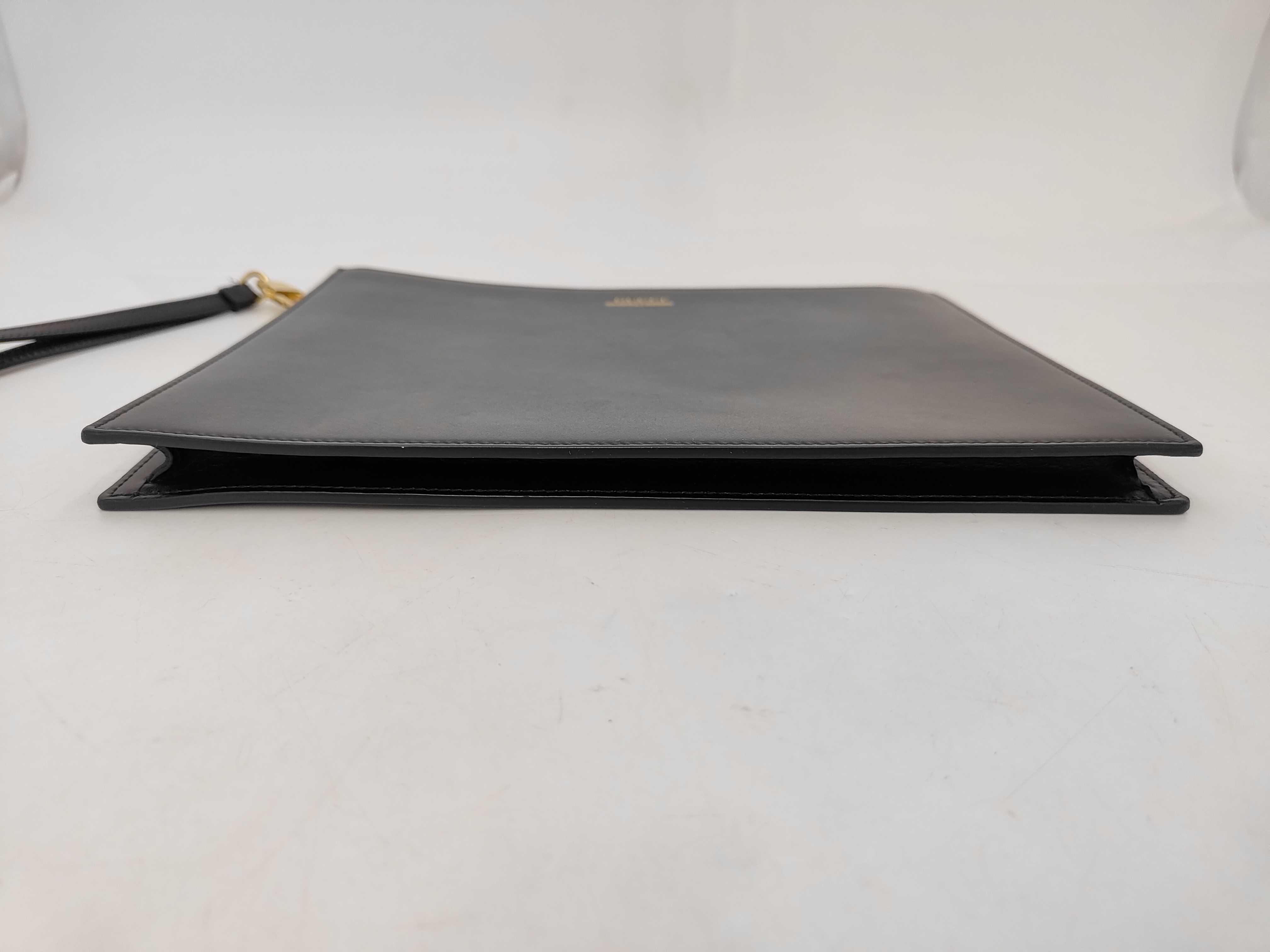 547613 Leather Clutch Bag, Black, with Dust Bag. — view 6