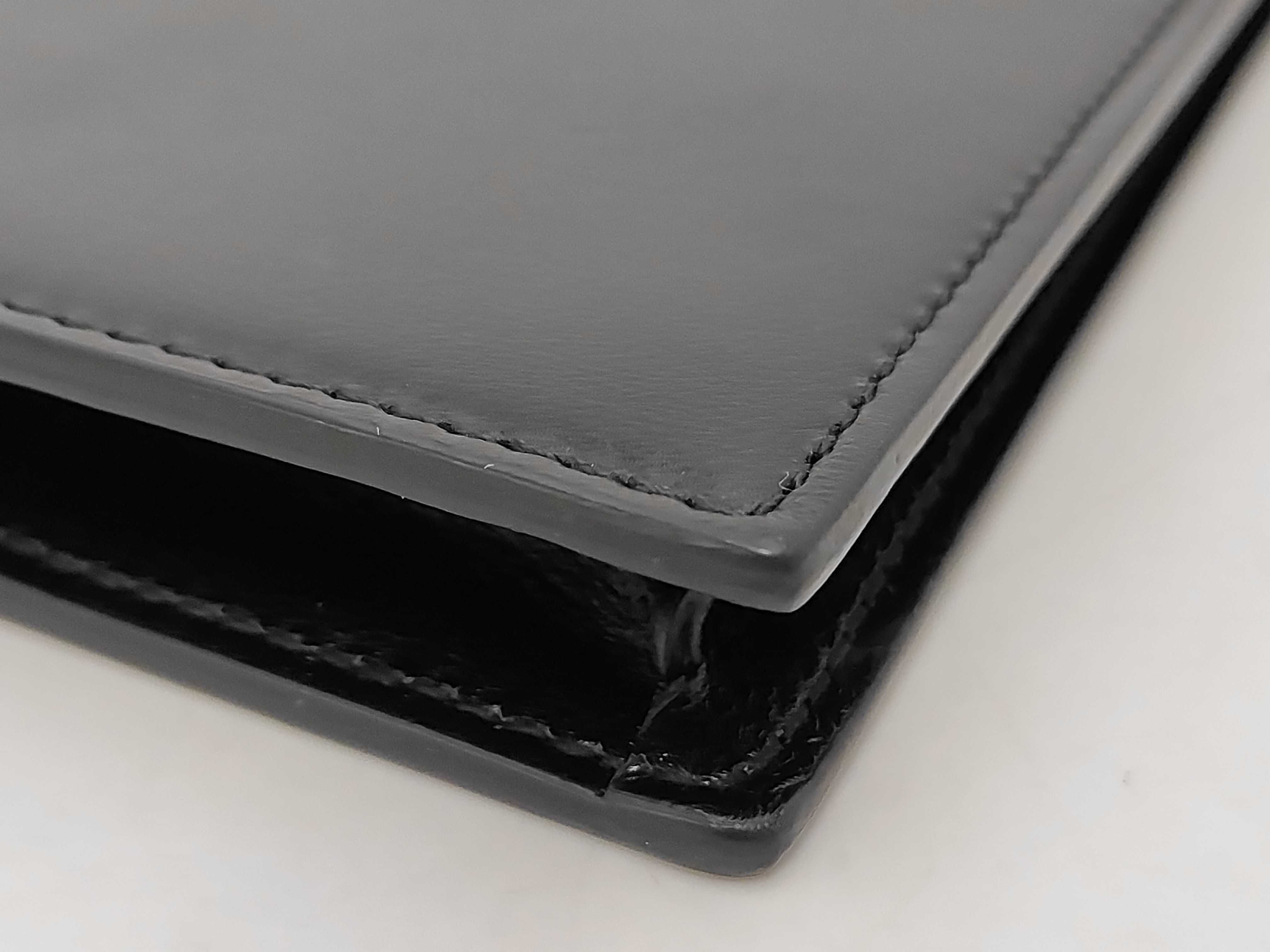 547613 Leather Clutch Bag, Black, with Dust Bag. — view 7