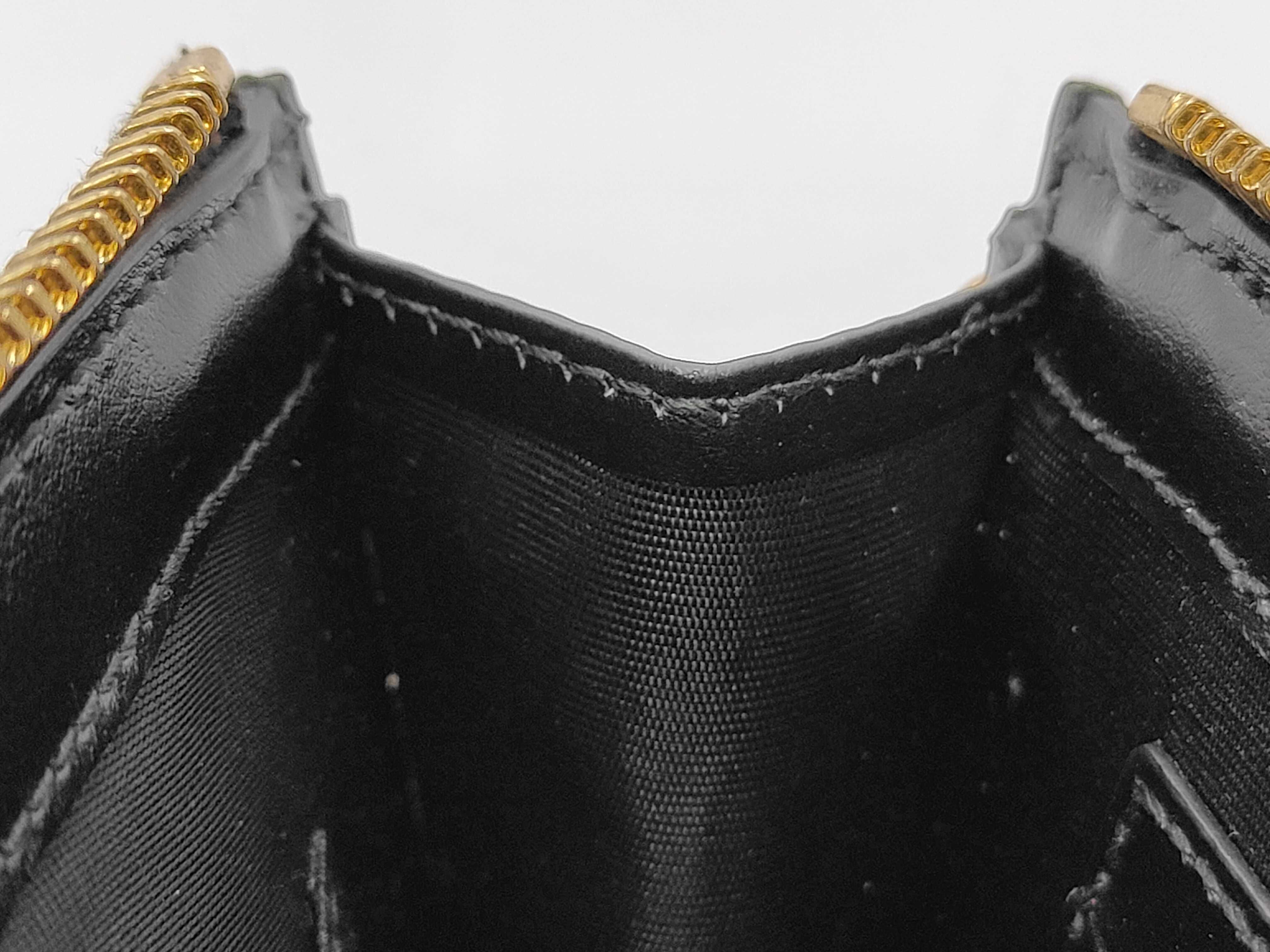 547613 Leather Clutch Bag, Black, with Dust Bag. — view 8