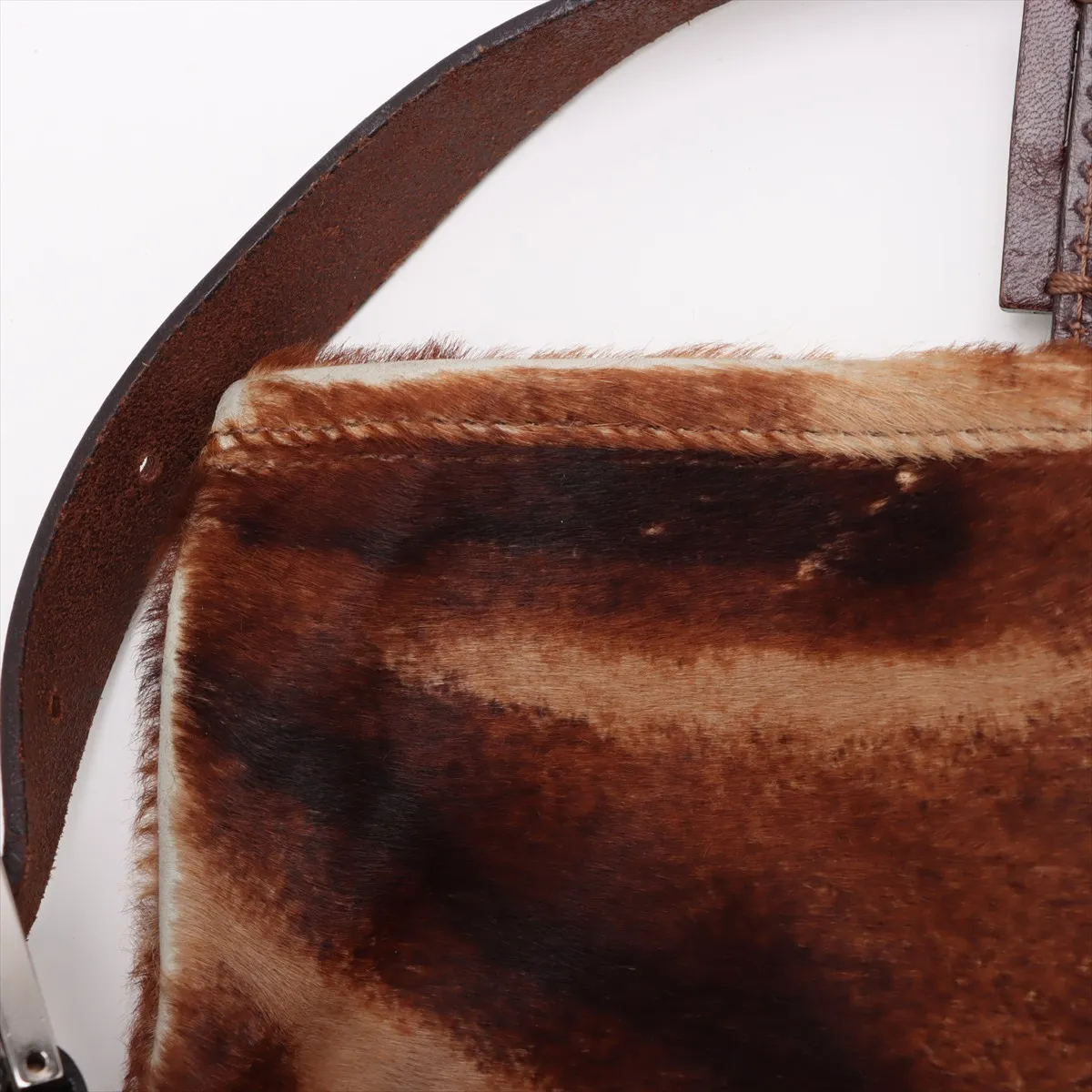 Mamma Bucket Harako x Leather Shoulder Bag Brown 26424 — view 13
