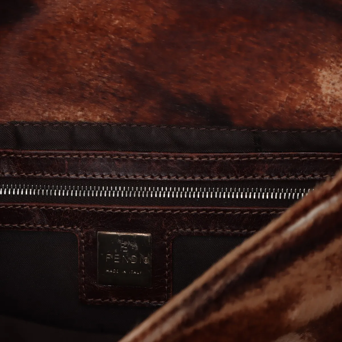 Mamma Bucket Harako x Leather Shoulder Bag Brown 26424 — view 14