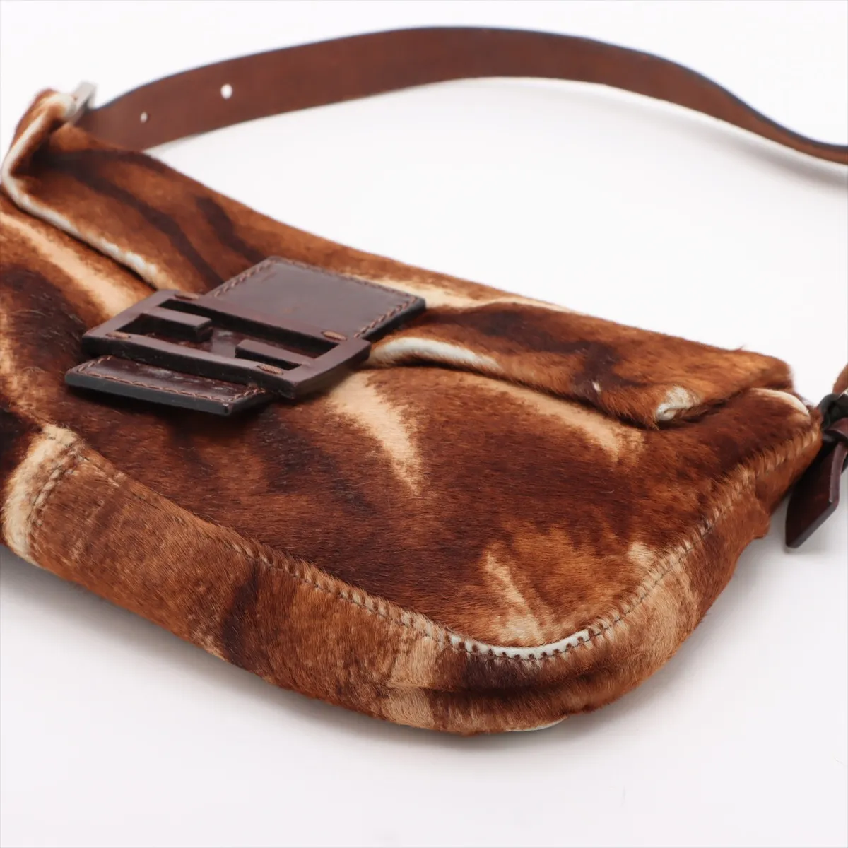 Mamma Bucket Harako x Leather Shoulder Bag Brown 26424 — view 3