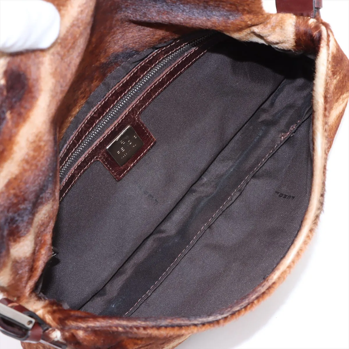Mamma Bucket Harako x Leather Shoulder Bag Brown 26424 — view 7
