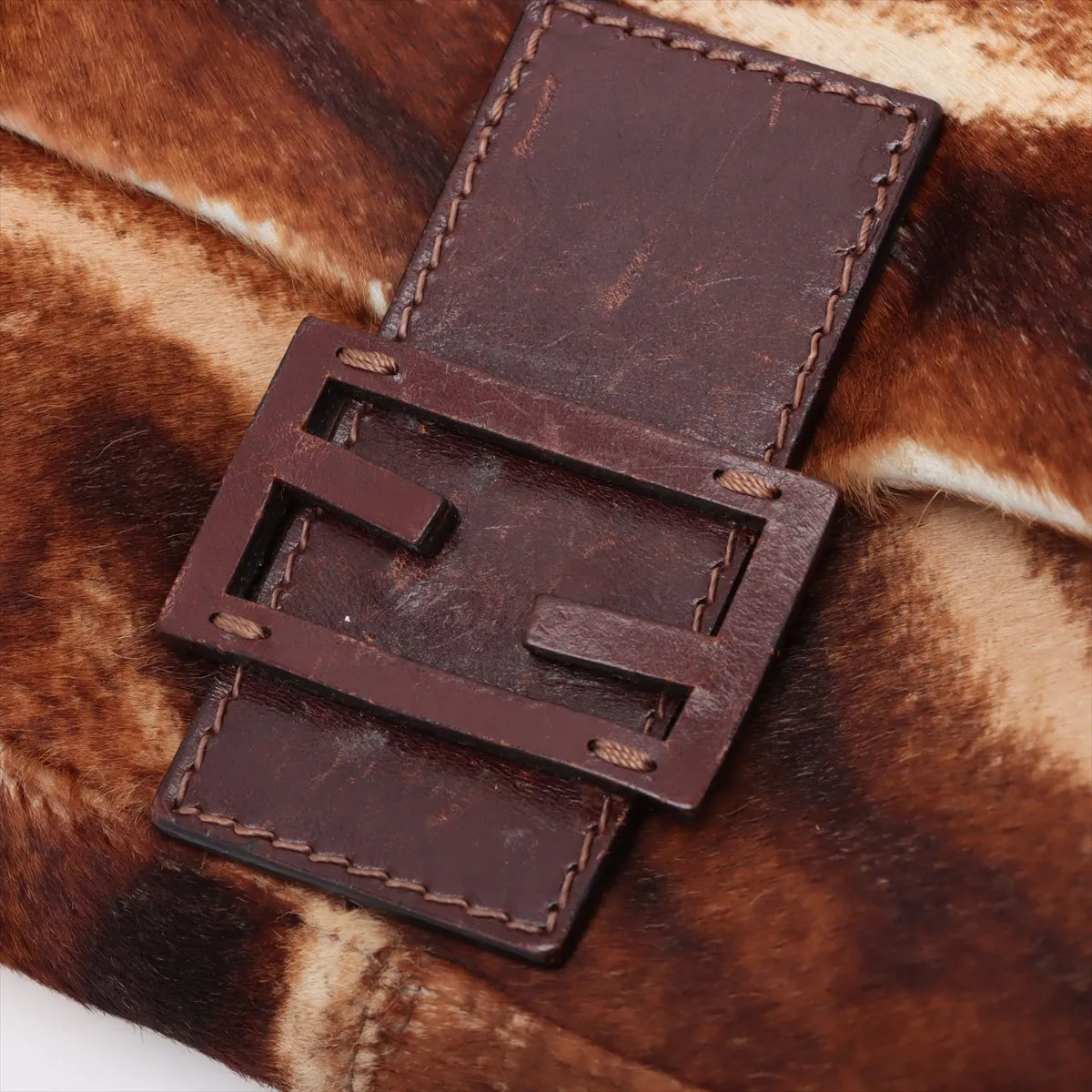 Mamma Bucket Harako x Leather Shoulder Bag Brown 26424 — view 10