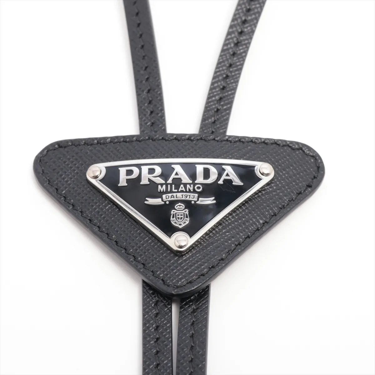 2IC027 Saffiano Martic Loop Tie Leather x Metal Black — view 3
