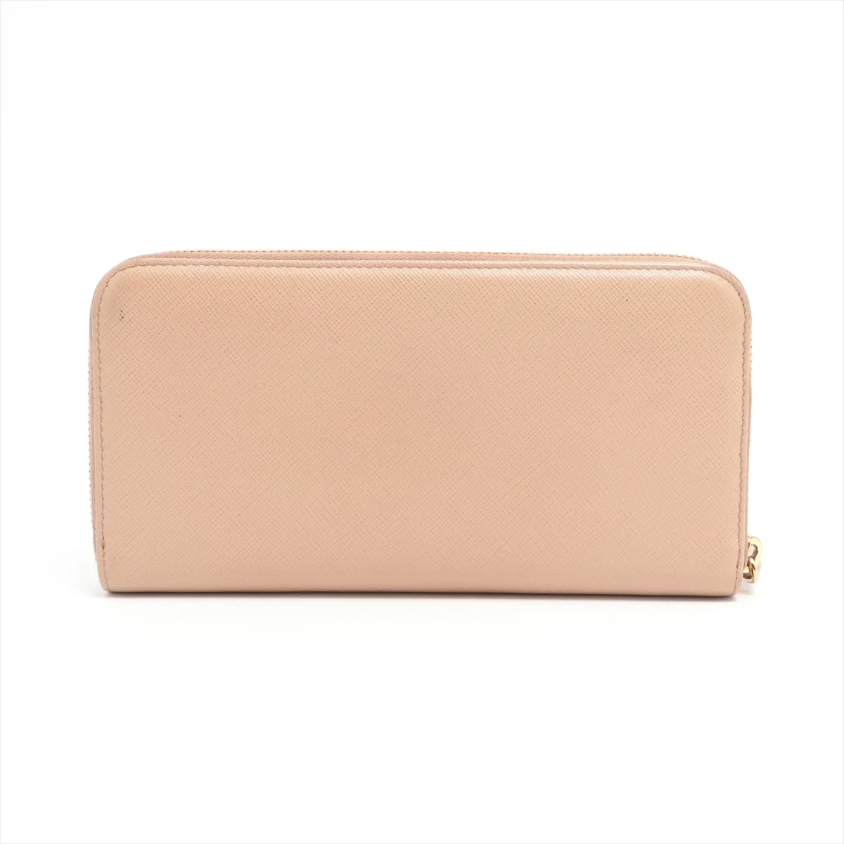 Saffiano 1ML506 Leather Round Zip Wallet Beige — view 2