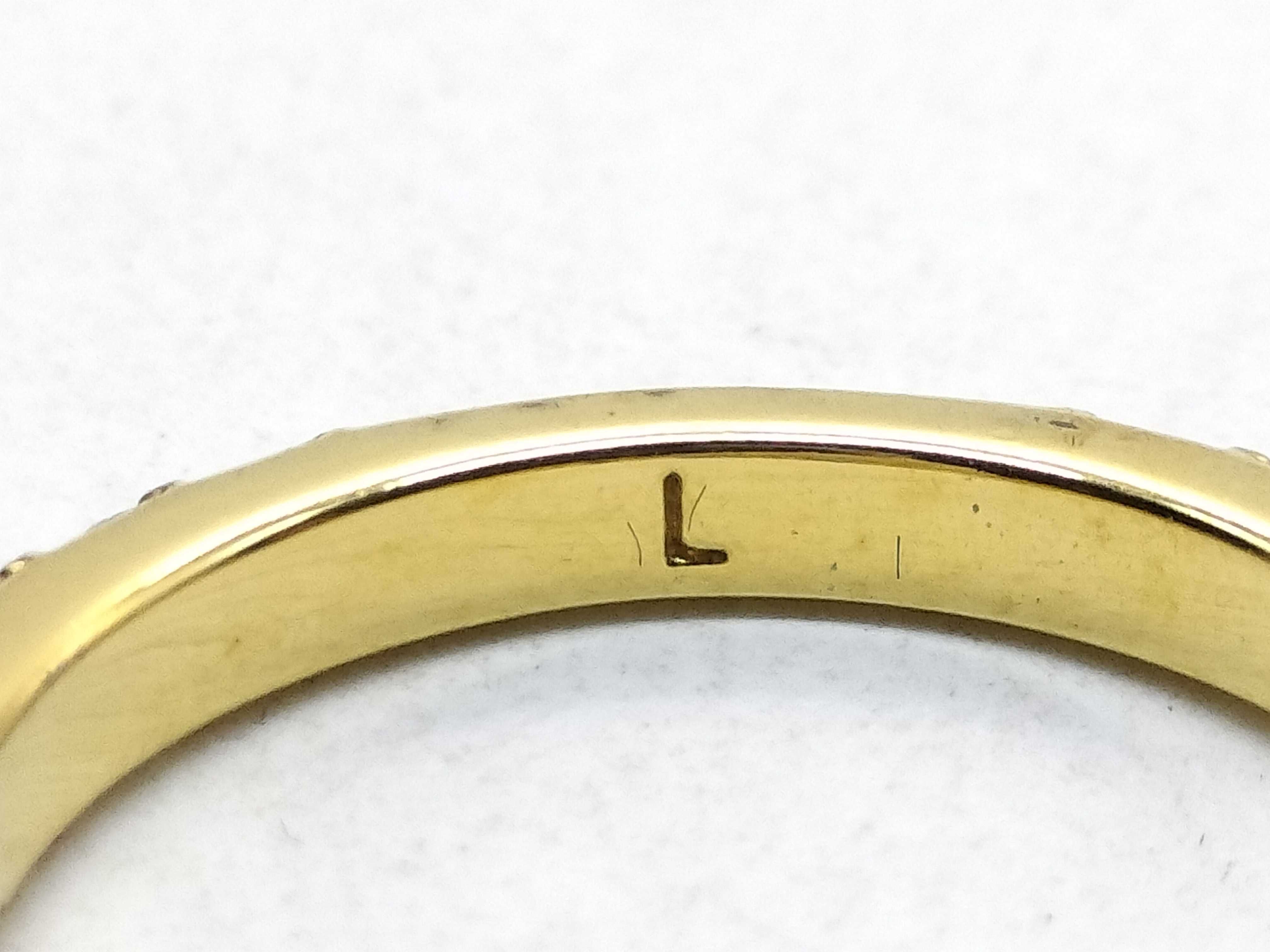 Logo Rhinestone Ring L Ring — view 4