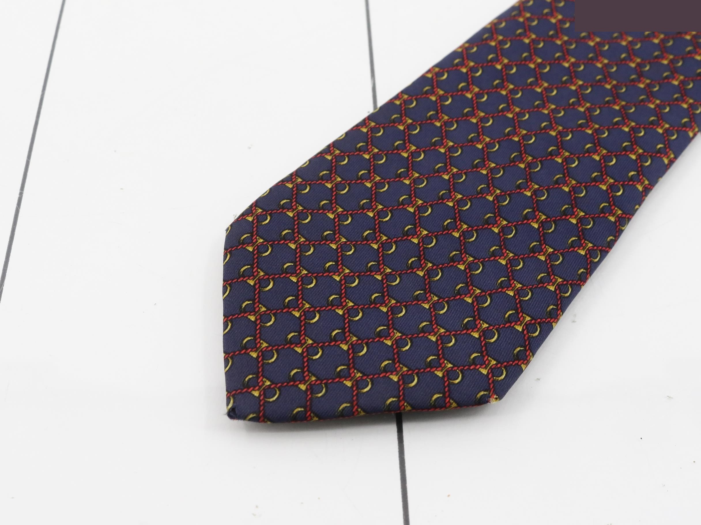 All-over pattern silk tie — view 3
