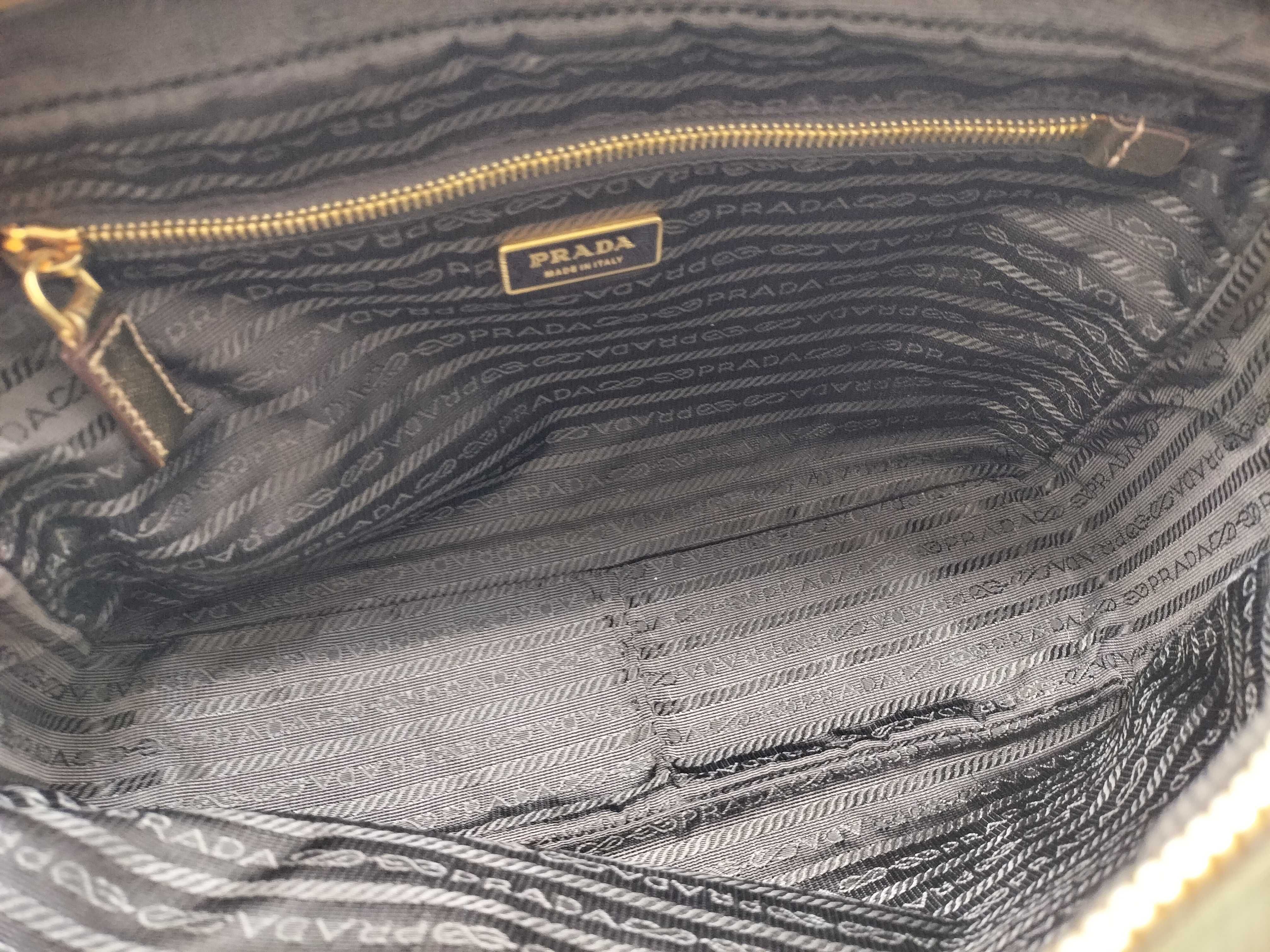 Nylon Mini Boston Bag, Saffiano Nylon, Triangle Logo Handbag — view 12