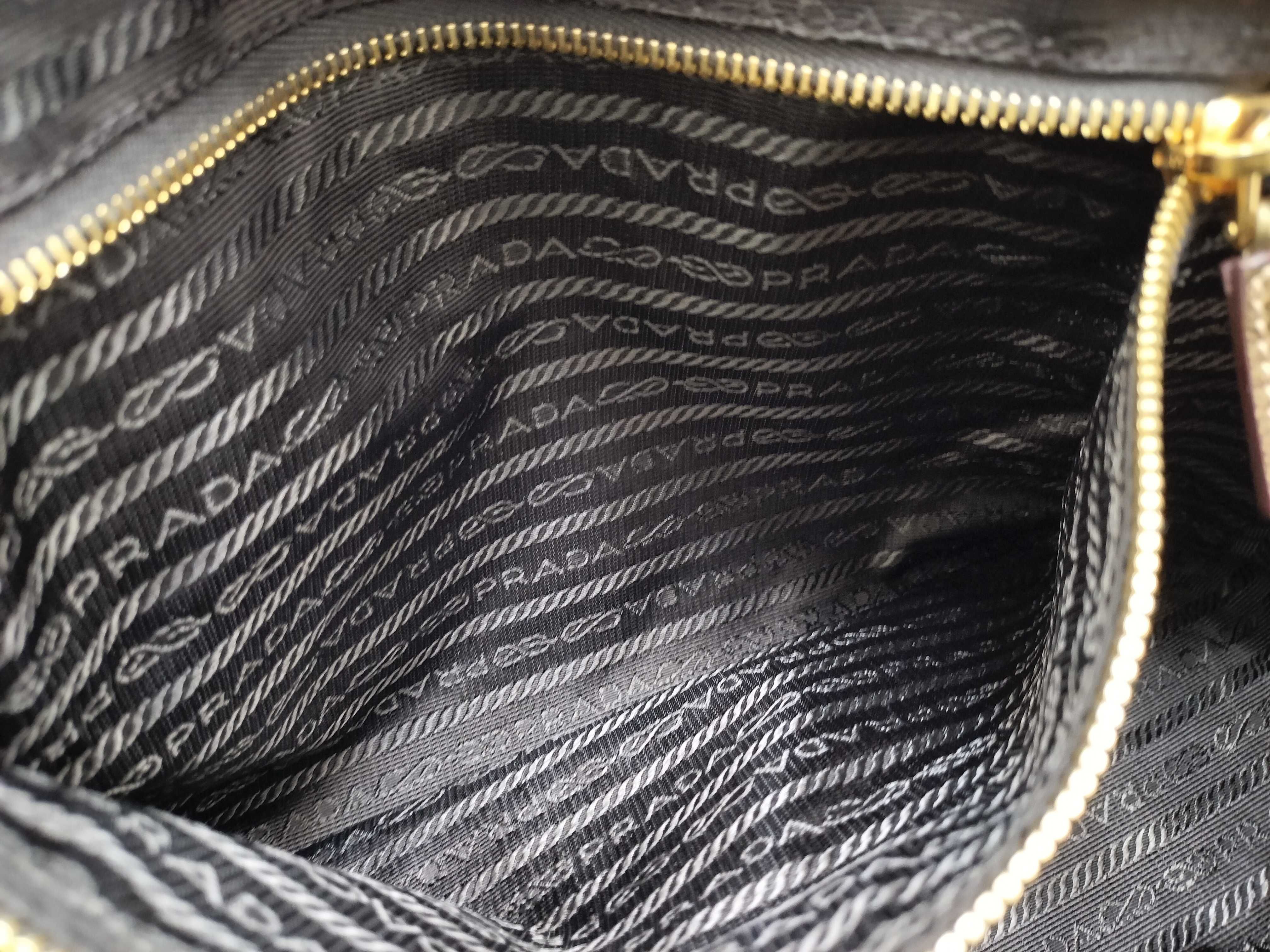 Nylon Mini Boston Bag, Saffiano Nylon, Triangle Logo Handbag — view 15
