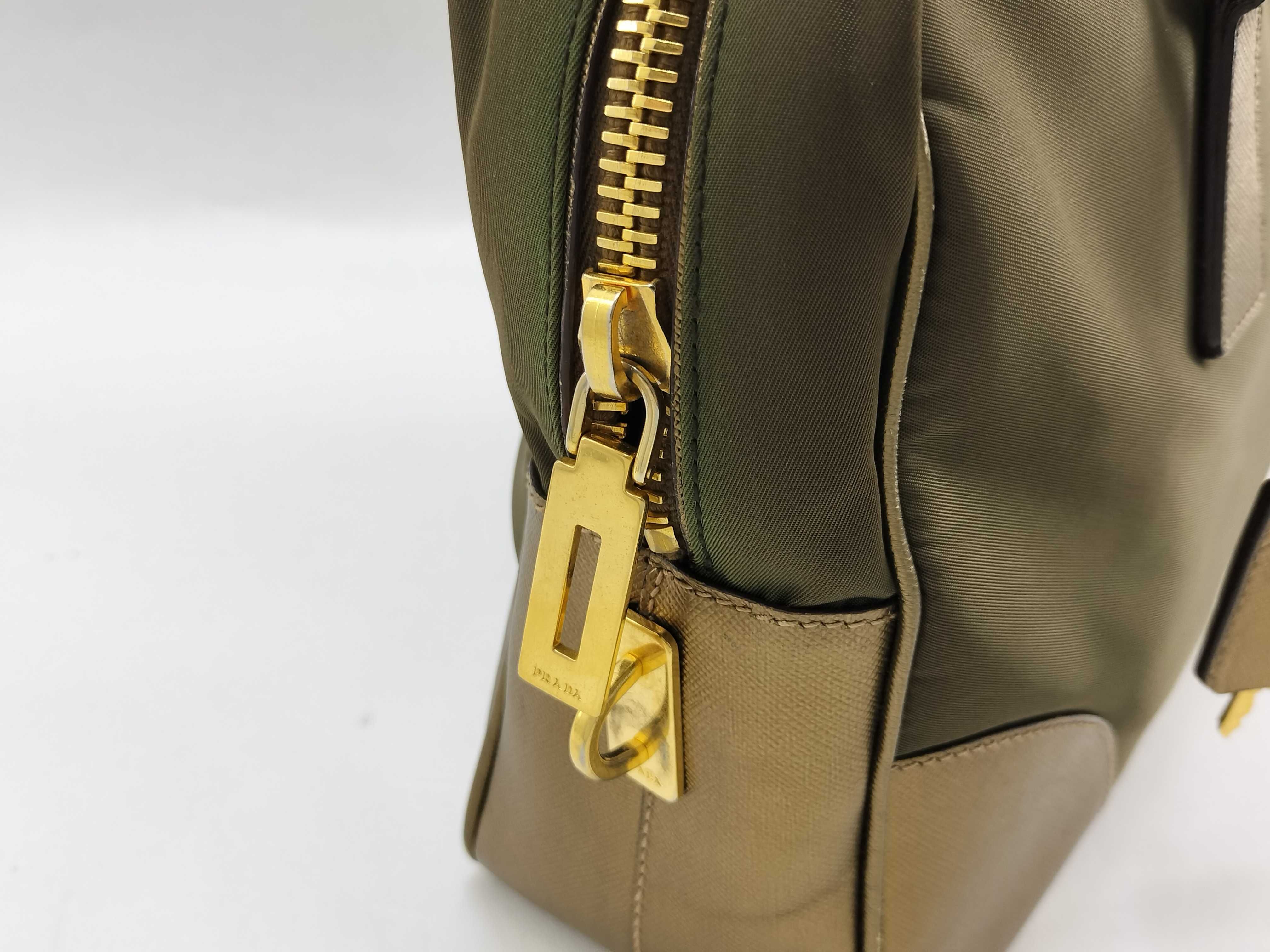 Nylon Mini Boston Bag, Saffiano Nylon, Triangle Logo Handbag — view 4