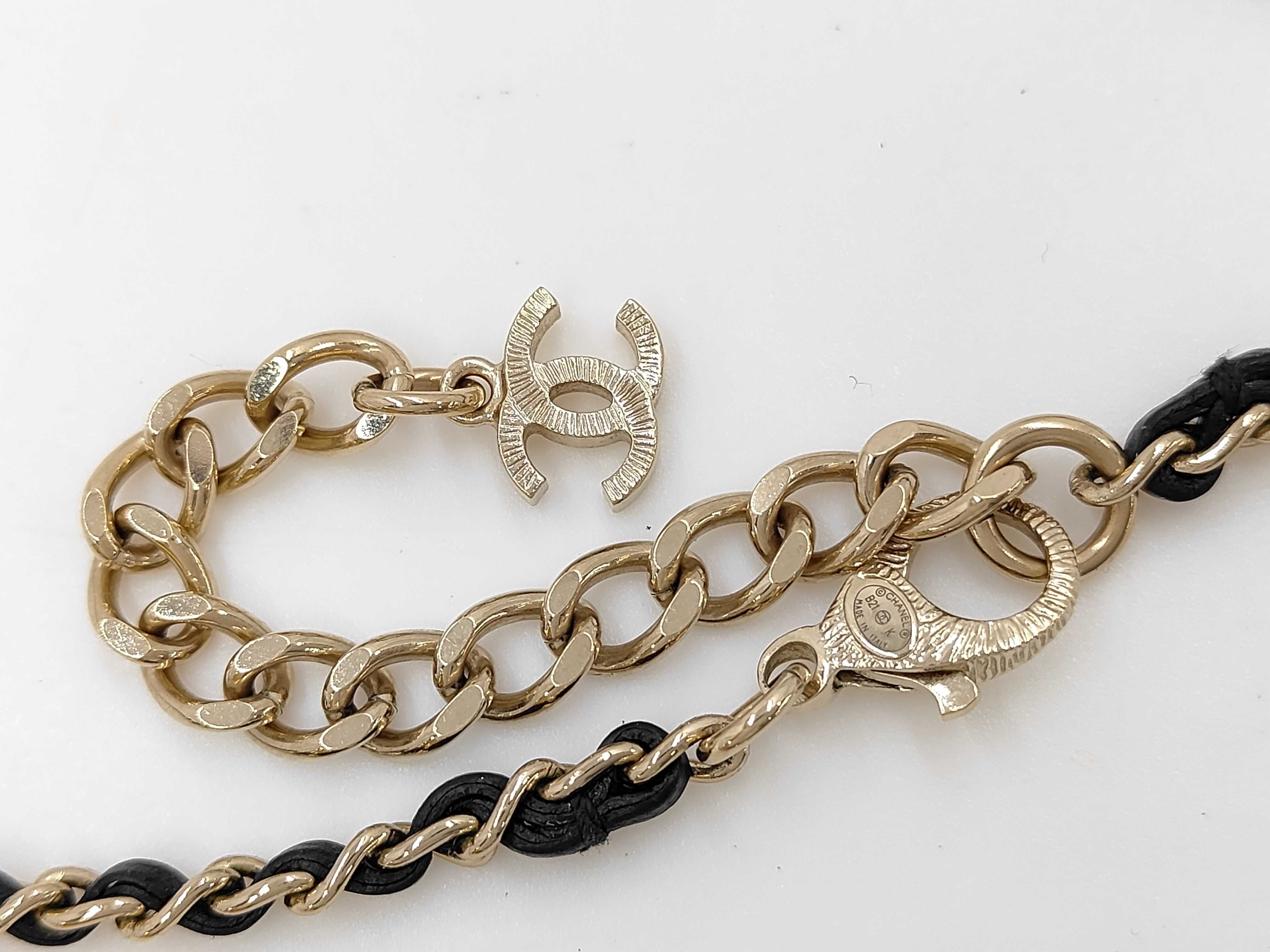Necklace, Heart Coco Mark, Leather Chain, B21K Necklace — view 4