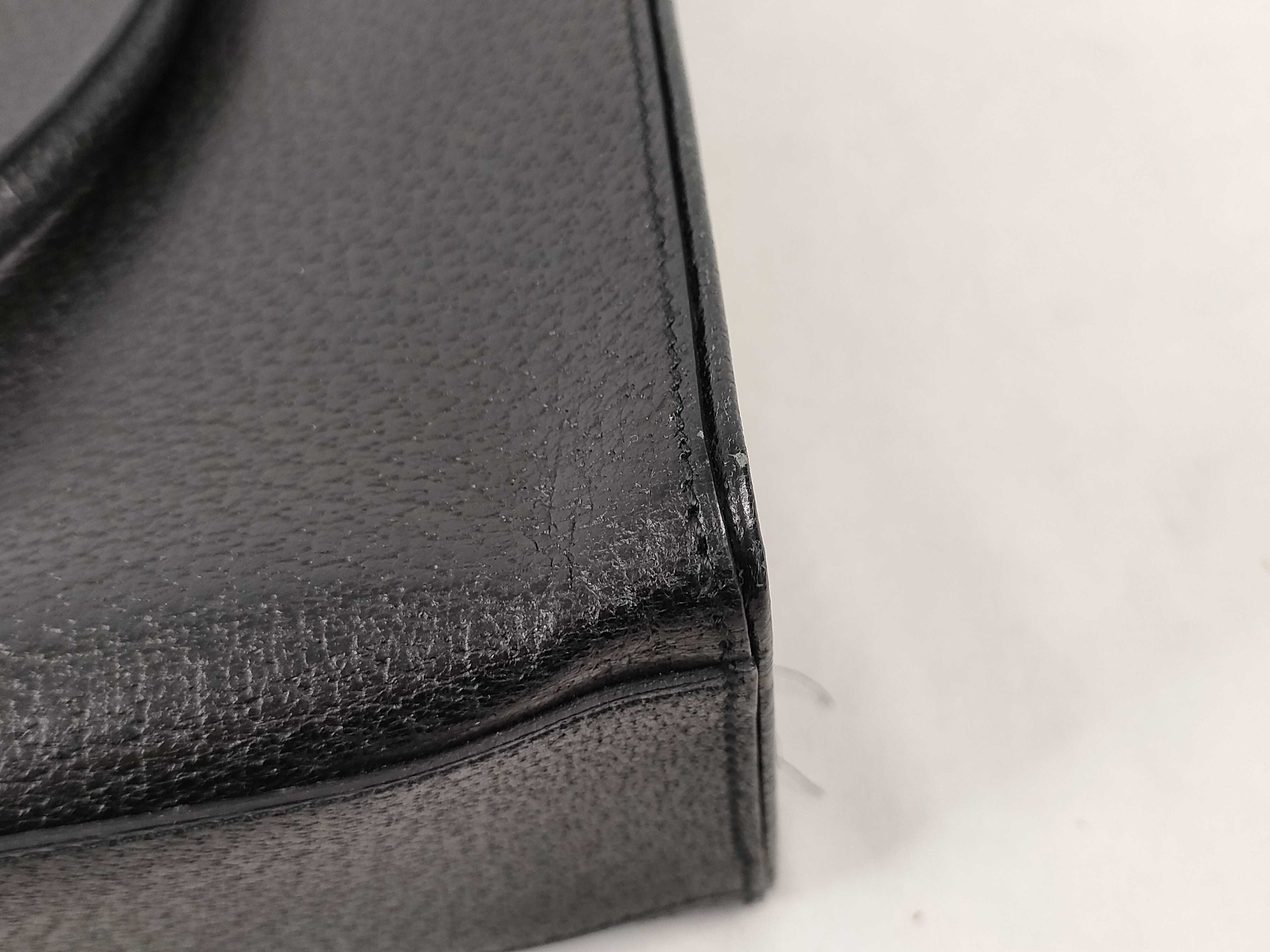 handbag, triangular logo, leather, black, card tag, handbag — view 6