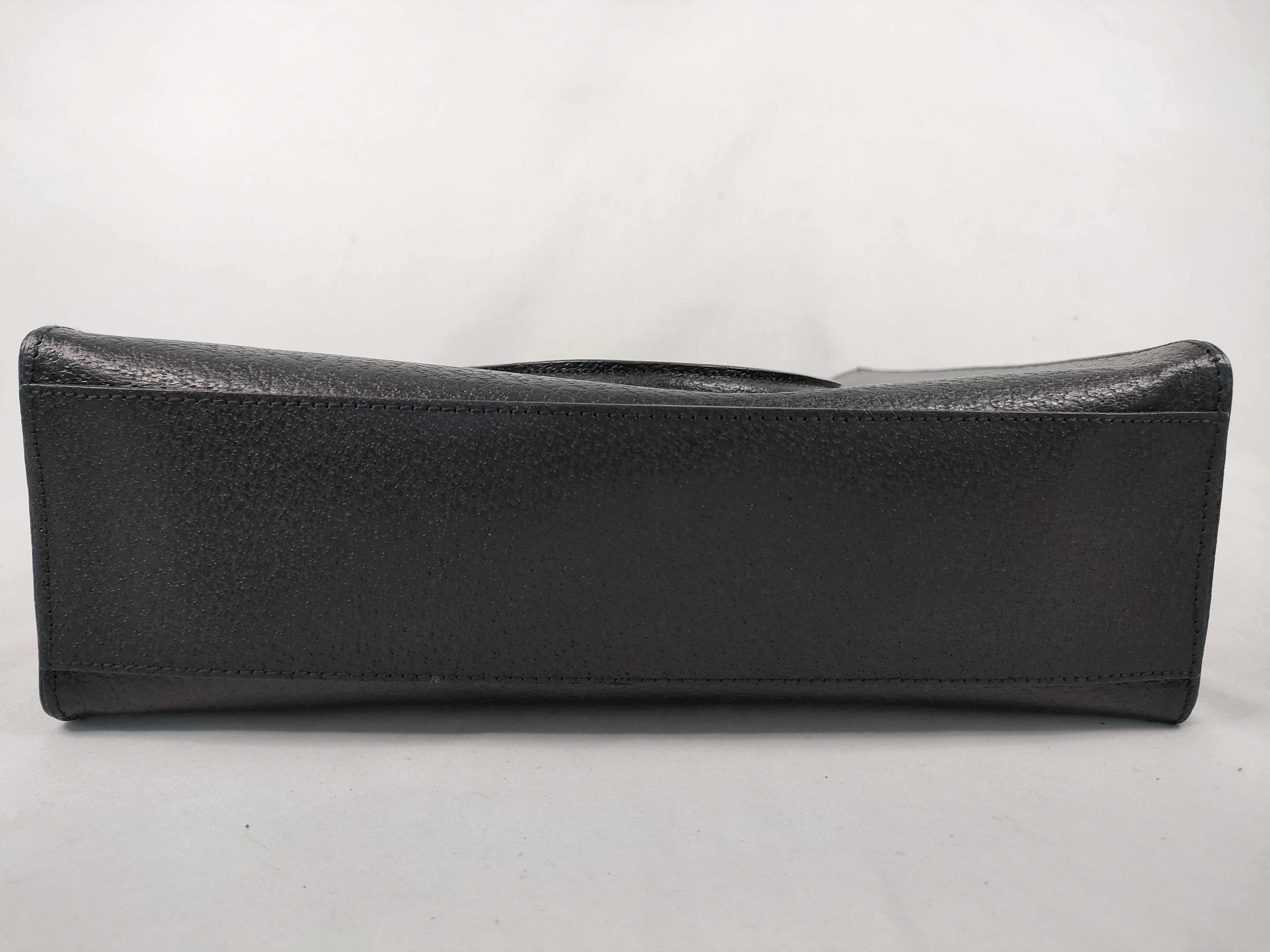 handbag, triangular logo, leather, black, card tag, handbag — view 7