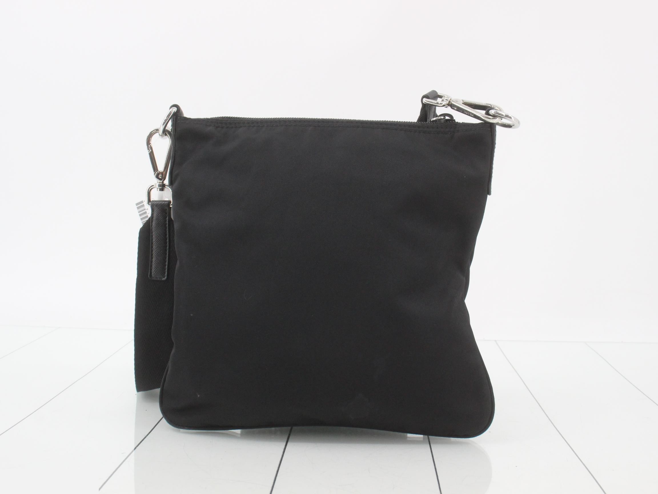 Shoulder bag, nylon, black — view 2