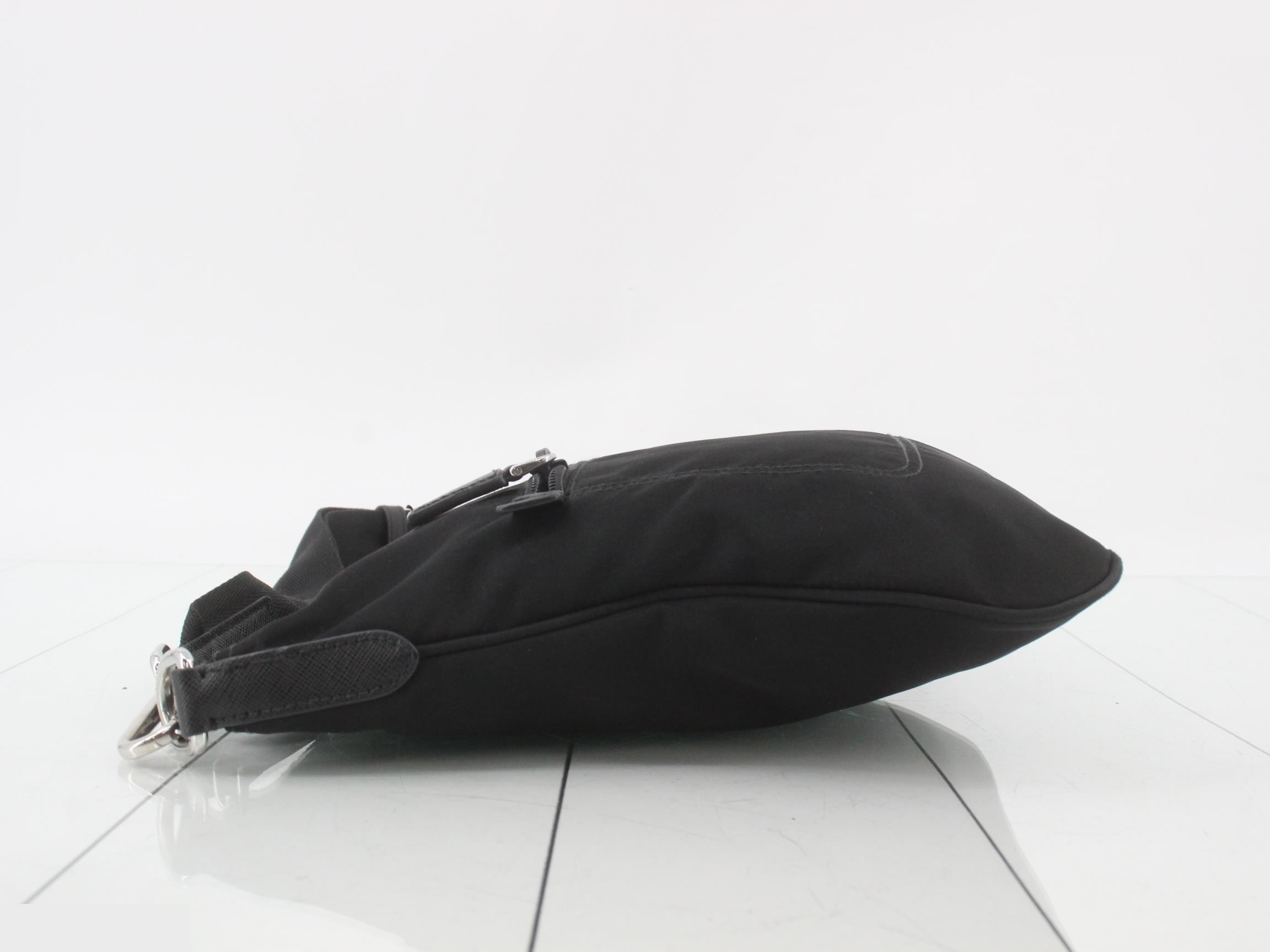 Shoulder bag, nylon, black — view 4