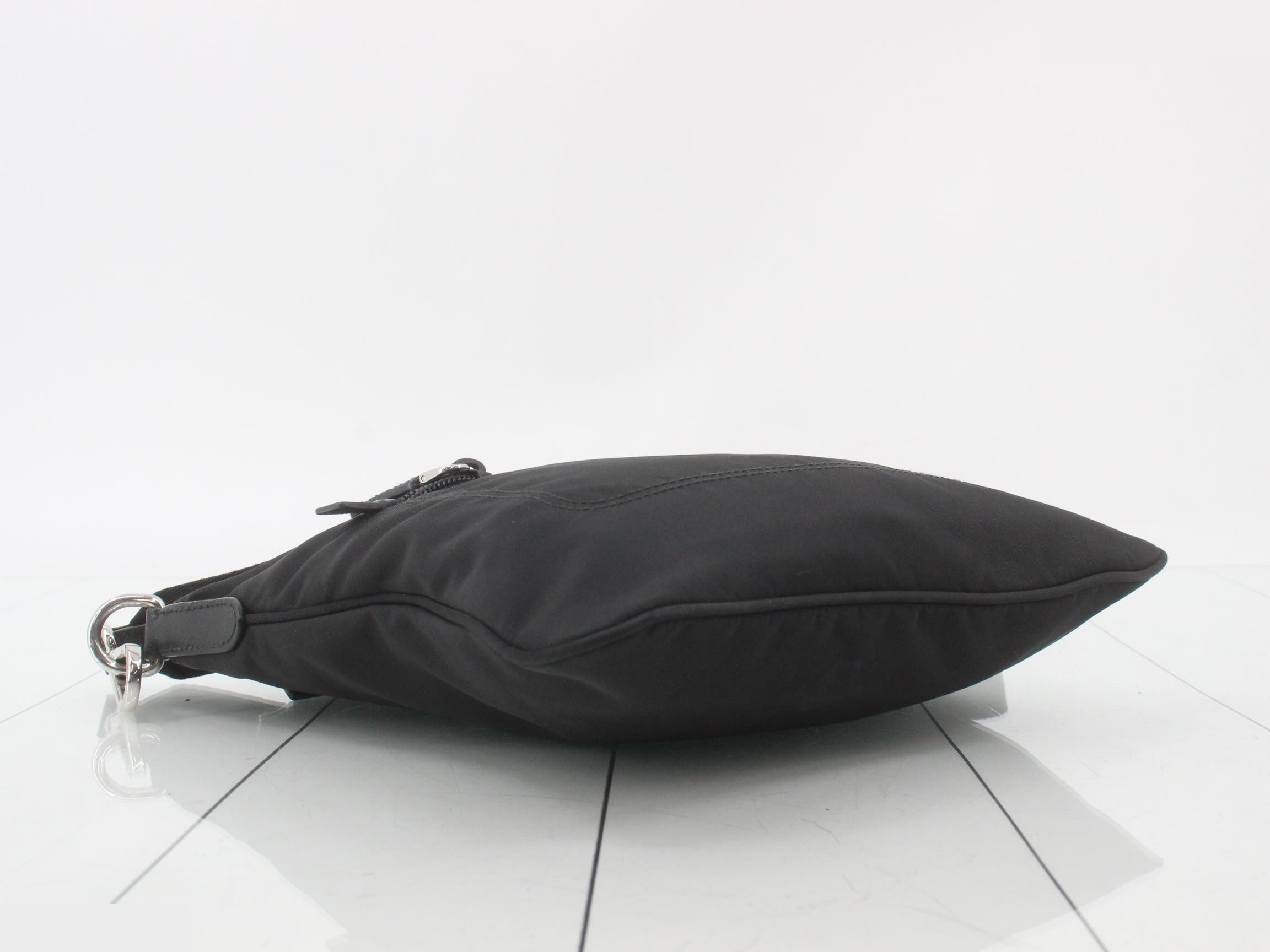Shoulder bag, nylon, black — view 5