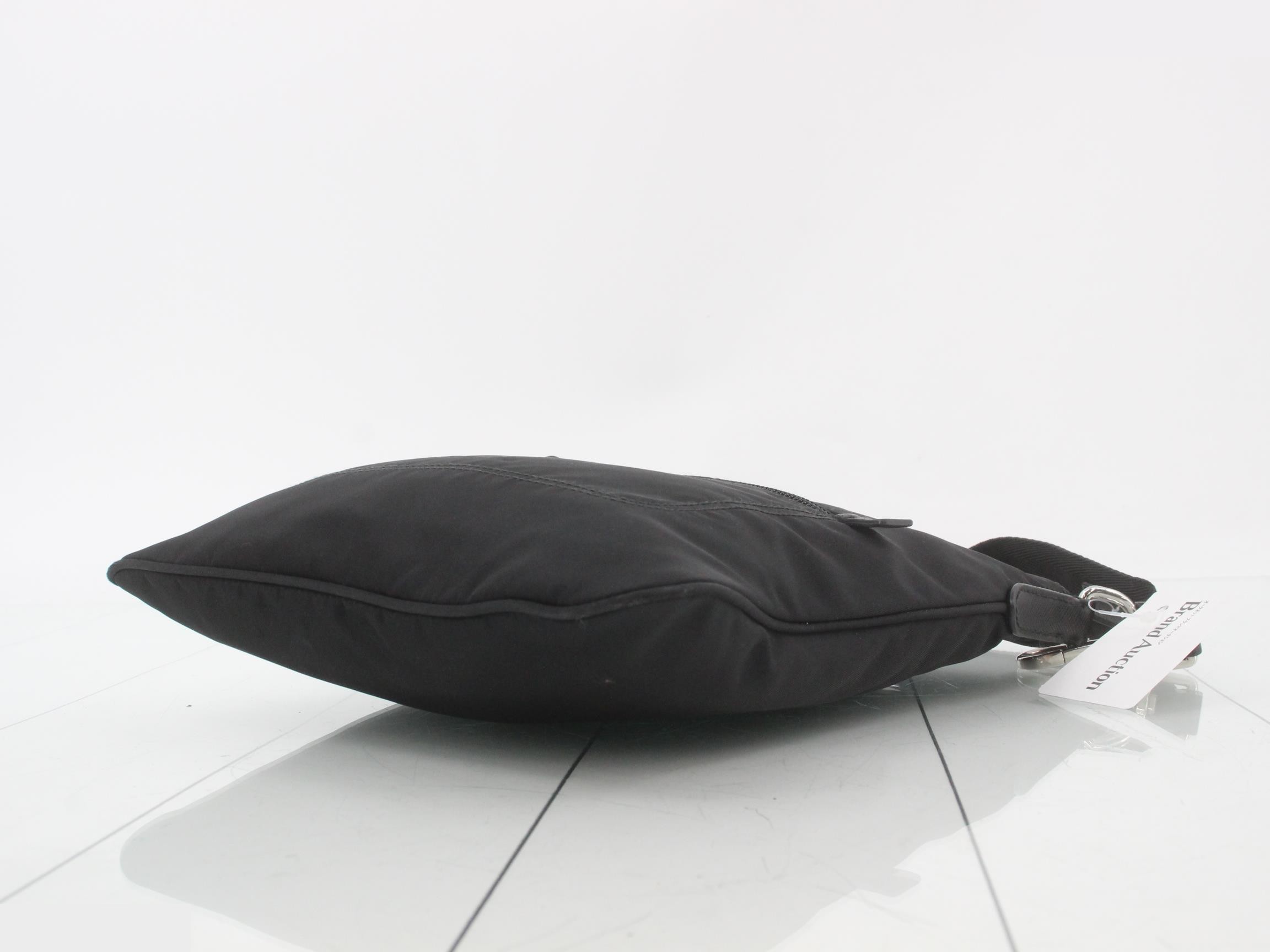 Shoulder bag, nylon, black — view 6