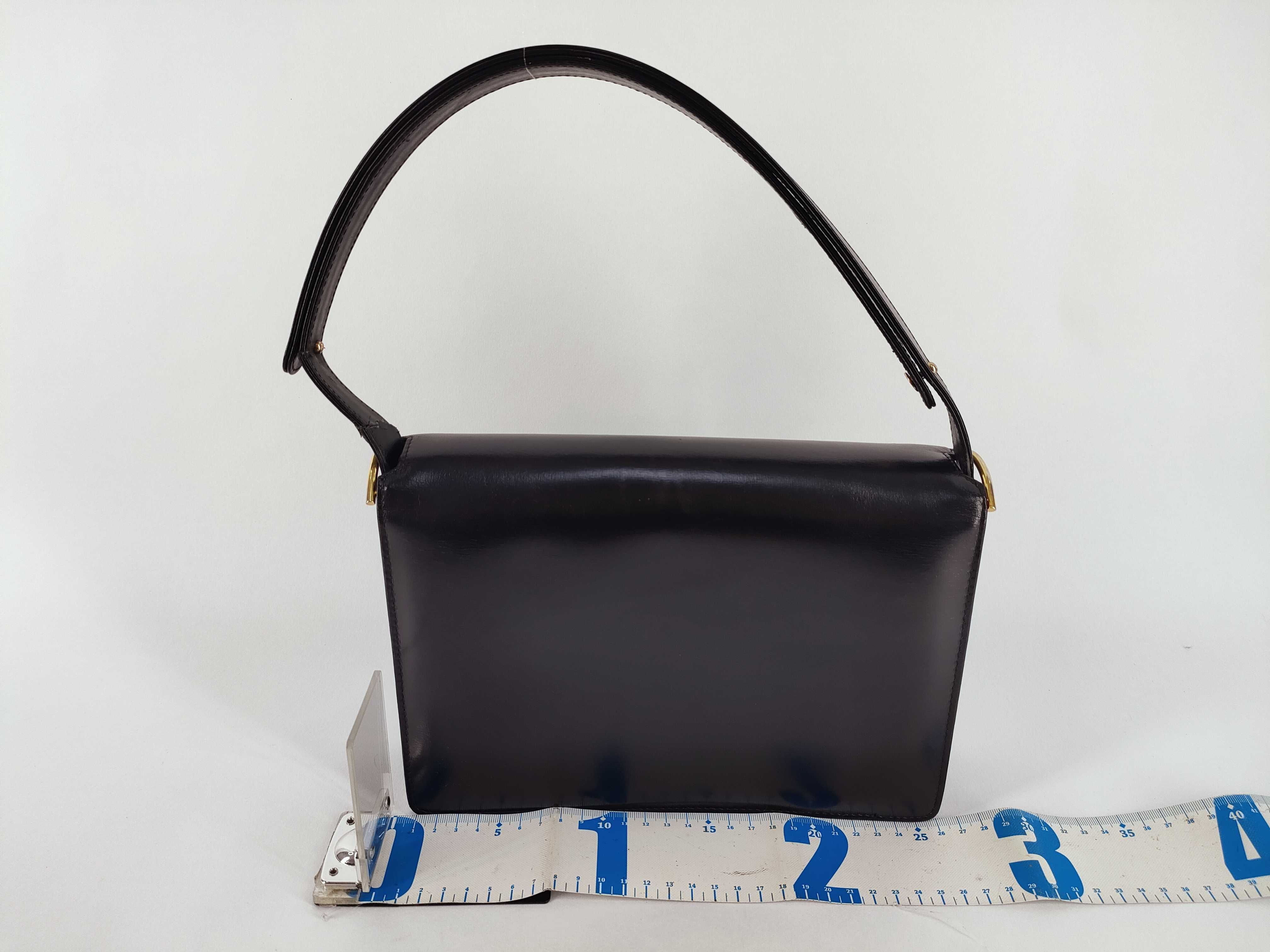 carriage metal leather shoulder bag — view 2