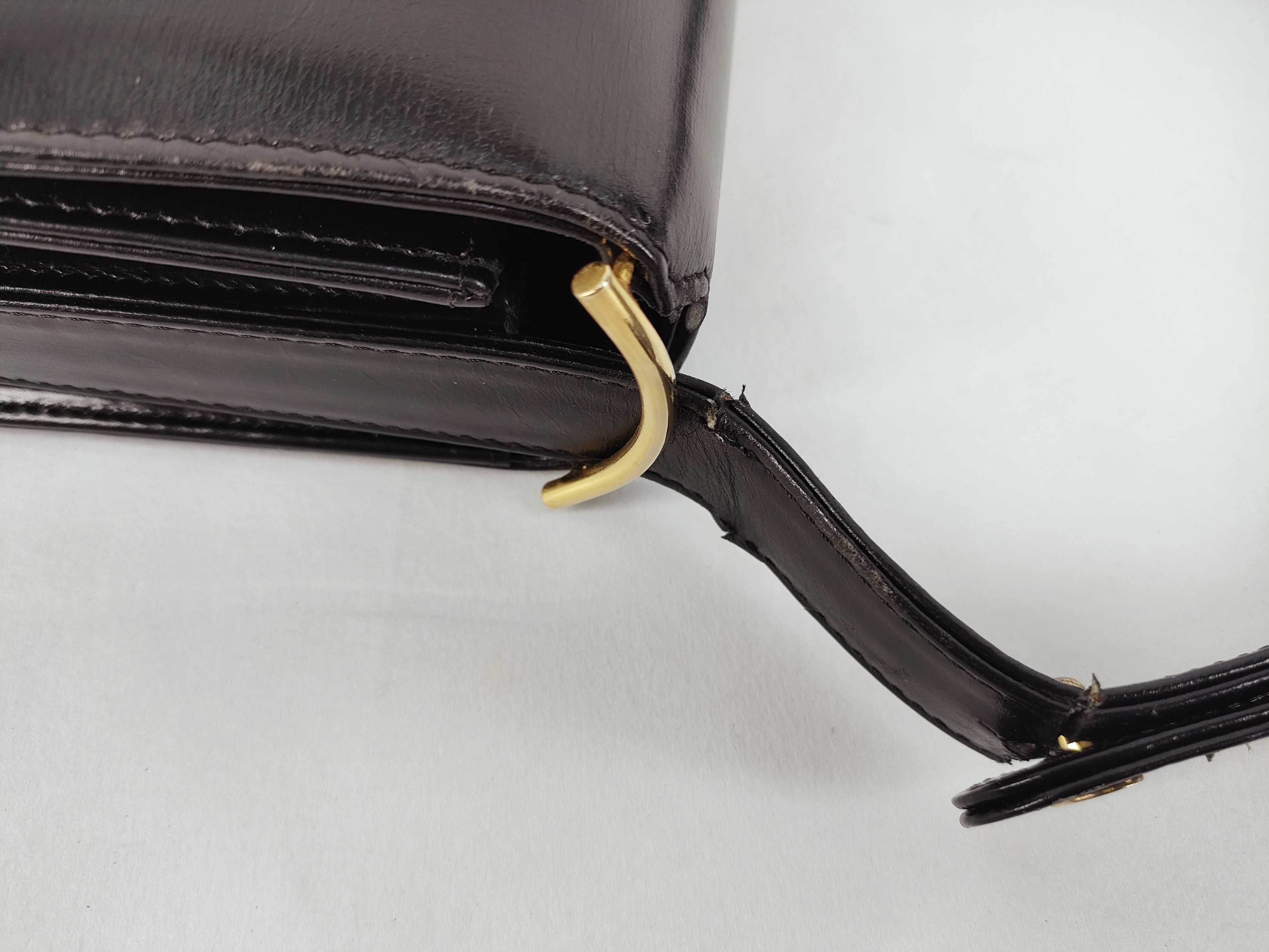carriage metal leather shoulder bag — view 5
