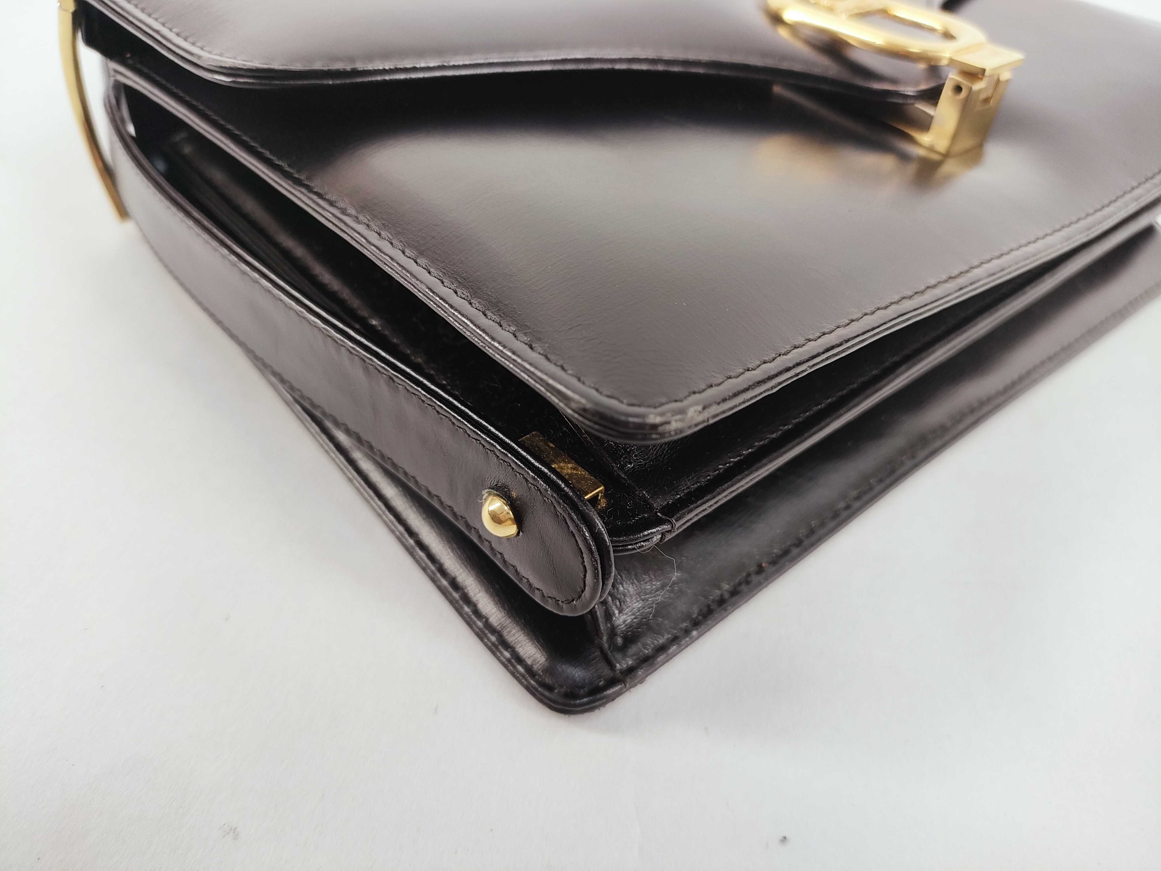 carriage metal leather shoulder bag — view 7