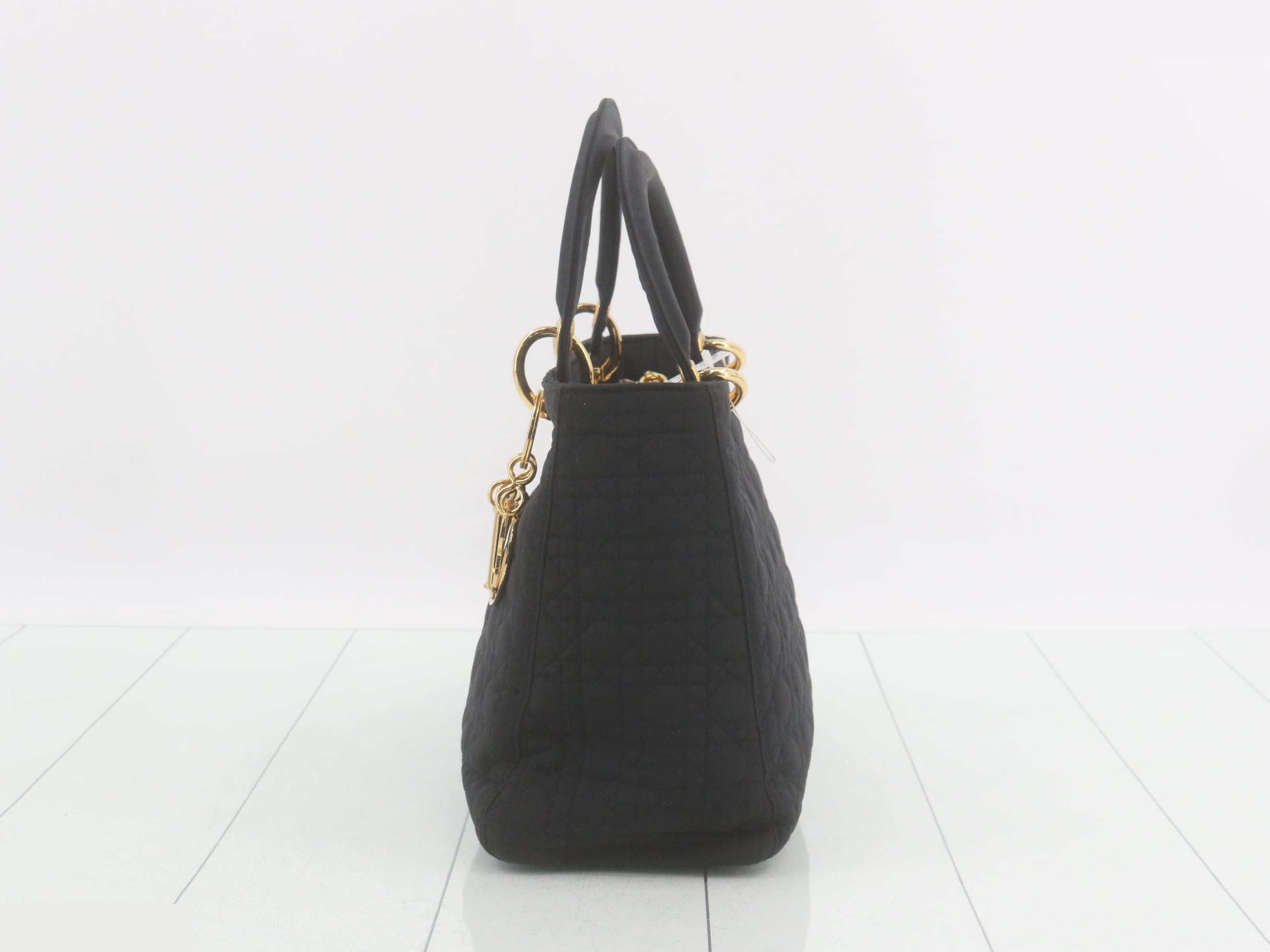 Lady Dior Cannage Nylon Handbag — view 3
