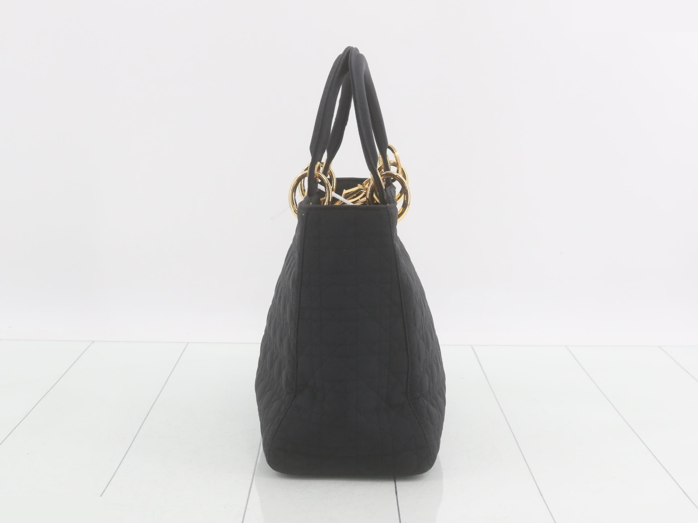 Lady Dior Cannage Nylon Handbag — view 4