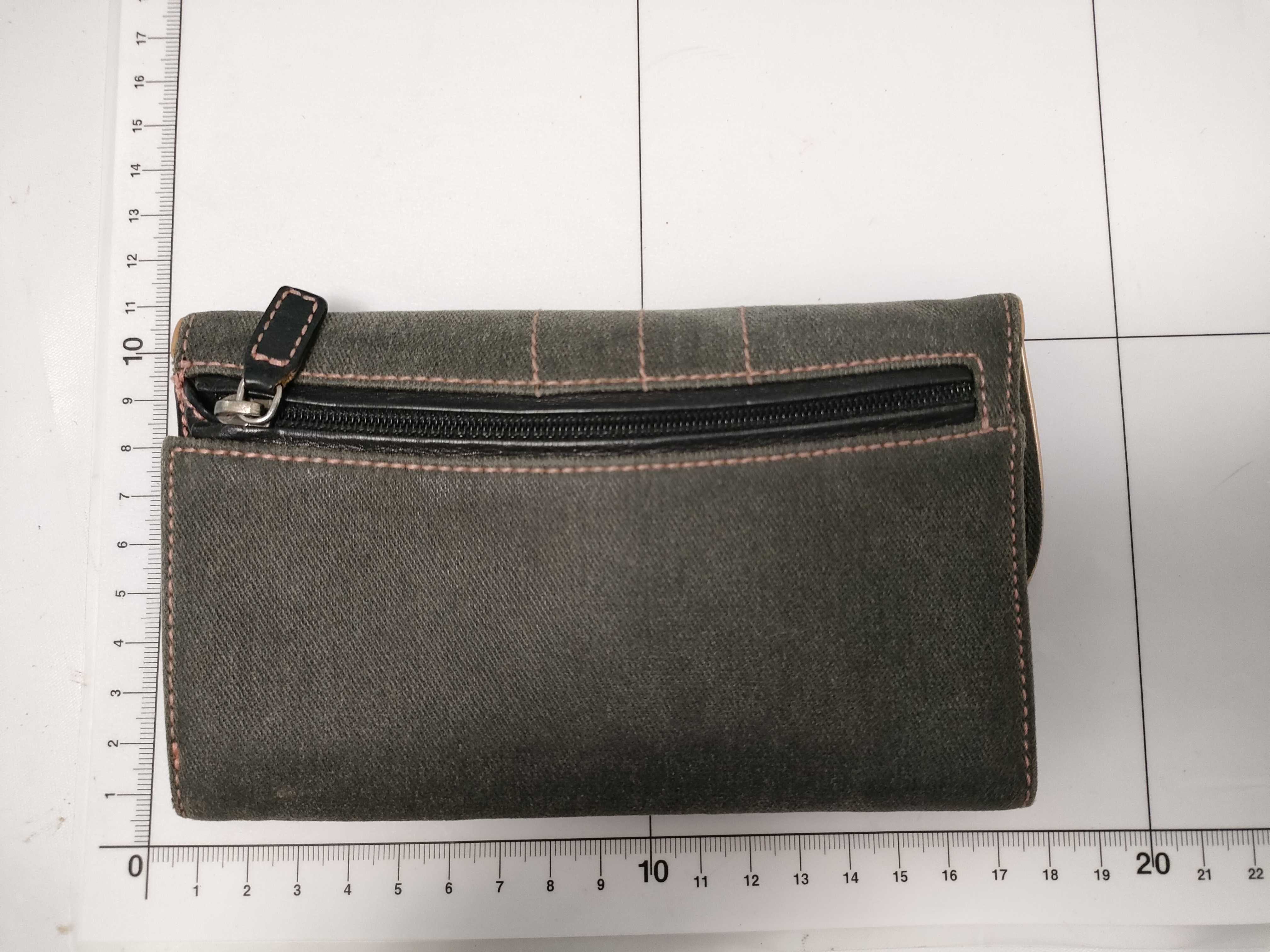 long wallet, saddle denim canvas, with dust bag, coin purse, wallet. — view 2