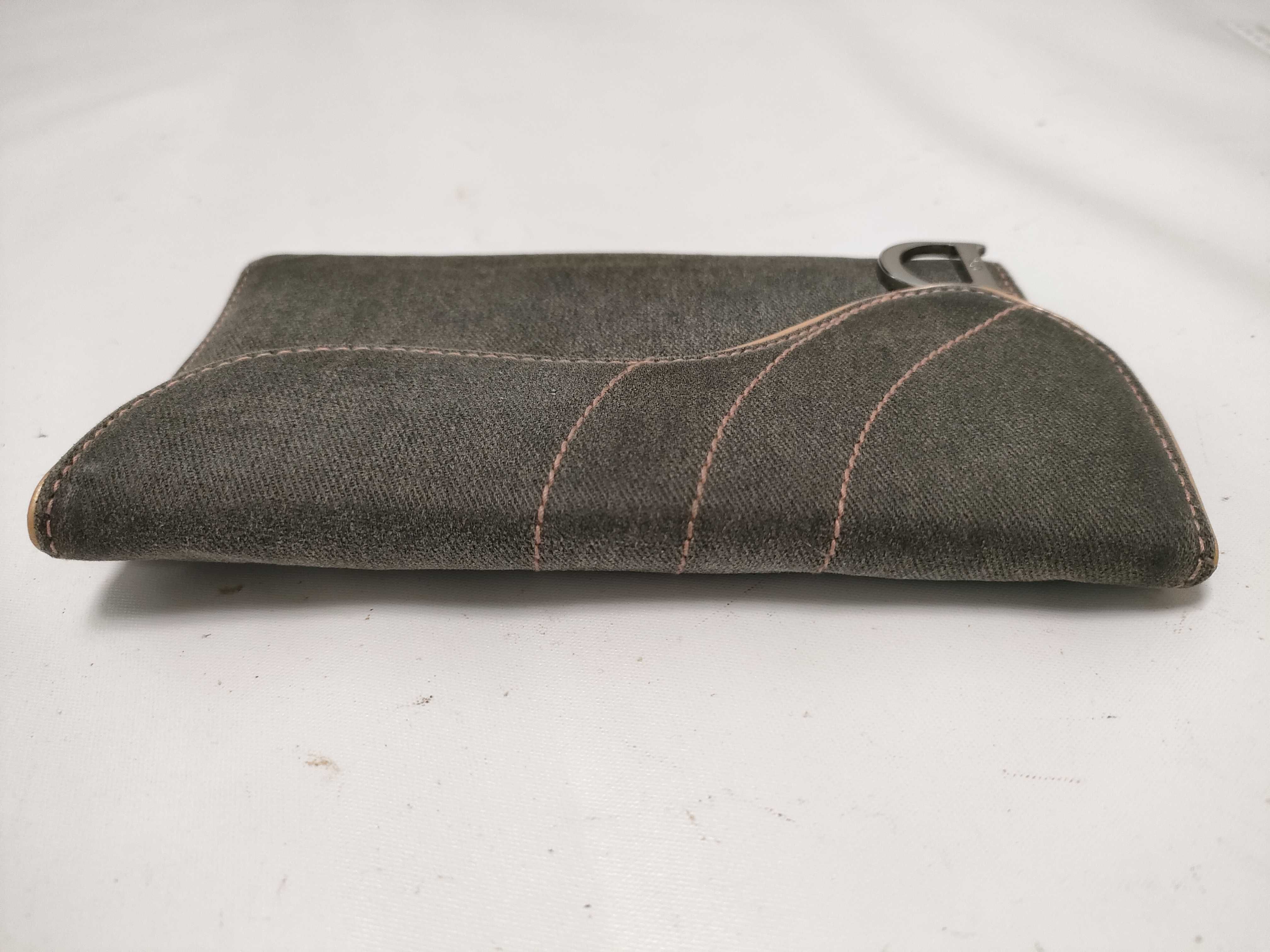 long wallet, saddle denim canvas, with dust bag, coin purse, wallet. — view 5