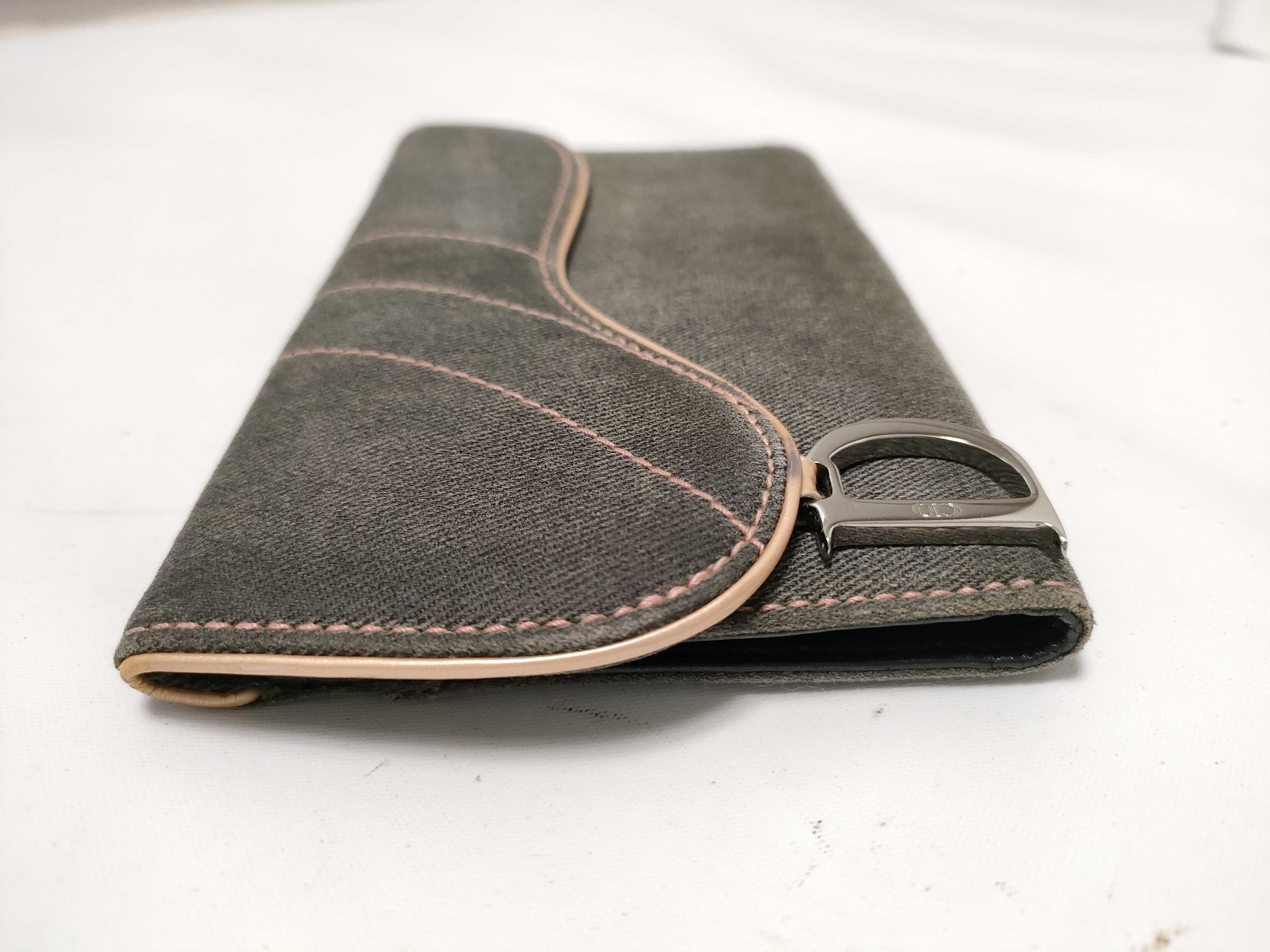 long wallet, saddle denim canvas, with dust bag, coin purse, wallet. — view 6